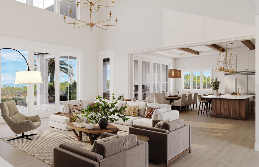 Crafted by acclaimed builder, JMJ General Contractors, 109 Norman Court is a statement of sophistication and scale within the gates of Watersound Camp Creek. Spanning 6,700 square feet, this five-bedroom, seven-bathroom estate accentuates refined elegance and everyday comfort. Stepping into the home, you're met with a dramatic sense of arrival as the foyer showcases a striking floating staircase beneath soaring 24-foot ceilings. The expansive great room, anchored by a custom marble mantle with venetian plaster accent and gas cannonball fireplace, offers a welcoming space for both relaxation and entertaining, flowing seamlessly into the chef's kitchen. Here, an oversized island pairs with professional-grade appliances, including a gas range with custom hood, while a hidden scullery provides a prep sink and wine refrigerator. Floor-to-ceiling sliders in the great room and dining area blur the boundary between indoors and out, inviting in natural light and opening directly to the covered lanai. A fully equipped summer kitchen invites warm-weather gatherings, while the outdoor hearth creates a cozy retreat in cooler months. Beyond, the backyard features a private pool and spa with a soothing water feature, a dedicated seating area, and a fire pitan inviting haven for year-round enjoyment.

The first-floor primary suite is a private retreat, offering a grand walk-in closet with a custom jewelry island, a spa-caliber bath with an oversized soaking tub, and sliding glass doors that frame serene views of the pool. Upstairs, four spacious guest suites offer privacy and comfort, each with its own bath. Throughout the home, every bedroom is finished with tray ceilings for a subtle architectural touch that underscores the attention to detail. A flexible bonus space above the three-car garage provides endless potential for a media room, private gym, or home office.

Set toward the front of the neighborhood where construction is nearly complete, the property enjoys both a peaceful pond backdrop and convenient access to world-class amenities. Watersound Club membership is included, granting access to three premier golf courses, the Gulf-front Beach Club with over a mile of private shoreline, resort-style pools and lazy river, a state-of-the-art wellness center, tennis and pickleball courts, and acclaimed dining venues.

109 Norman Court is a rare opportunity to experience the very best of 30A living in one of its most exclusive private communities