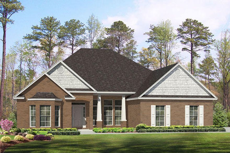 This beautiful floor plan is our most popular home because of the open layout and flow of the house. It is a split floor plan with the Master Bedroom on one side of the house and the guest bedrooms on the other. There is also a flex room located in the front that can be used as a study. This home is located on a corner lot with a side entry garage. This home is beautifully decorated with hardwood floors, granite countertops, colortone cabinets, and many other options! Along with this spacious floor plan it also comes with a heated and cooled sunroom.