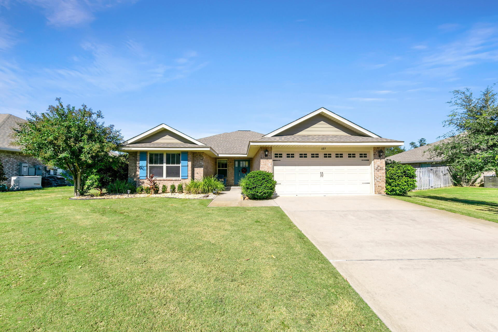 BACK ON MARKET!! NO Fault of Seller...Inspection Clear! 4-BEDROOM, 2 BATH Home has a SPLIT two & two bedroom FLOOR PLAN that create DISTINCT ZONES to ensure PRIVACY and Convenience, making it ideal for families, multi-generational living, guests, or even the a HOME OFFICE. Enjoy AMAZING VIEWS OF THE POND from the inside of home or Relax on the COVERED BACK PORCH. The picturesque scenery brings a sense of tranquility, making this feature one that that sets this property apart. The generous sized, FULLY FENCED LOT also gives ample space for a Swimming Pool! The MASTER SUITE features a view of the pond, walk in closet, master bath w/ double vanity, SEPERATE SHOWER & GARDEN TUB. This ALL BRICK, energy efficient home is ONLY 17 MILES to 30A and it's renowned EMERALD COAST BEACHES!