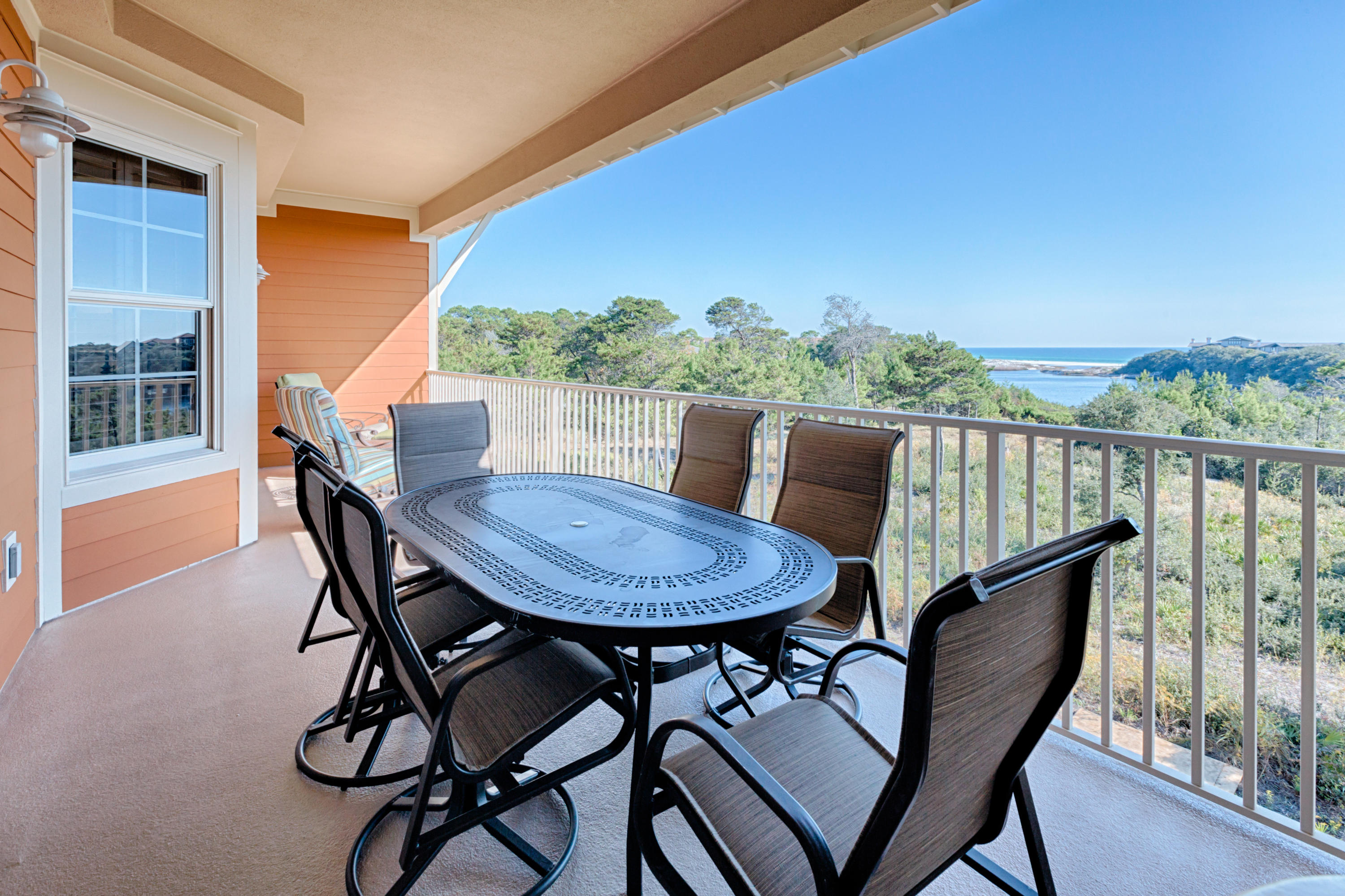 At the very height of luxury sits this penthouse level 4 bedroom 4 1/2 bathroom South Walton condo, part of the paradisiacal Sanctuary at Redfish in Blue Mountain Beach. Sighs of contentment will replace stressful worries once you step foot in the stunning interior. Professionally decorated with cool and serene dcor speak to the merits of good taste and designer furnishings. Luxury living at its finest, this two story condo boasts two master suites and jaw-dropping views of the Gulf of Mexico and Redfish Lake, reflecting the most uncompromising taste. This one owner condo has never been rented, and the quality of it shows just that. The resort is unlike any other featuring three pools, two hot tubs, and a private boat to access the beach. Come see why owners and guests alike love Sanctuar