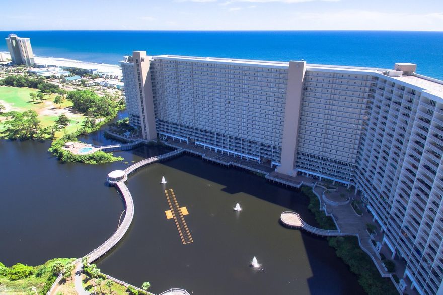 GULF VIEWS as far as the eye can see and easy access by being on the 5th floor, no need to wait for the elevator!  RENTAL PROJECTIONS OF UP TO $59K a year !! This 1 bedroom, 2 bathroom & BUNK ROOM offers a clear water view, NEW WASHING MACHINE, DRYER, UPDATED GRANITE and NEW TILED SHOWER makes this a perfect INVESTMENT OPPORTUNITY!! This unit is perfectly situated between the beautiful Gulf and all the attractions the area offers, including Wonderworks & Ripley's! Laketown Wharf offers convenience & amenities that aren't found anywhere else!  State of the art, work out facility, 5 pools, 3 restaurants, an ice cream shop, salon & a putting green all on site!  Perfect beach home or investment property! Sweeping views and convenience!  This is the one you have been looking for!!