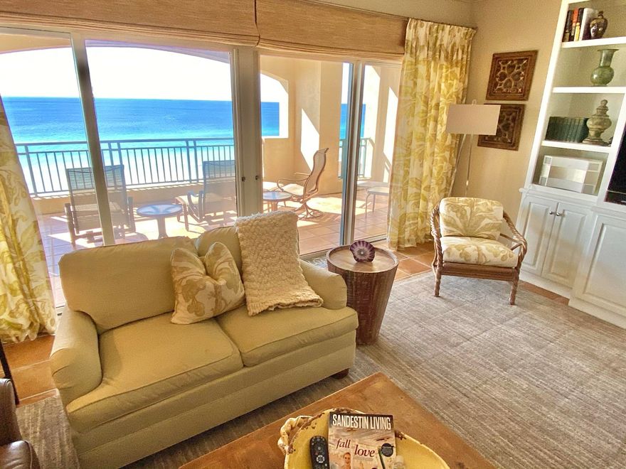 At last an 11th Floor -  3 bedroom 3 bath 'H' plan is available and it is a beauty on the 11th floor.  It has the open living room ,dining room and kitchen which everyone wants and a casual, beachy feel too.Two of the bedrooms face the gulf and open onto the very large balcony.  All 3 bedrooms have their own private baths and it is decorated with a costal feel.There is a separate laundry room off of the kitchen and lots of space for storage in the condo and in a separate storage area.Southwinds is a nonrental building and has it's own private beach area and pool.This condo is being sold furnished and you will need to call for an appointment to see it.