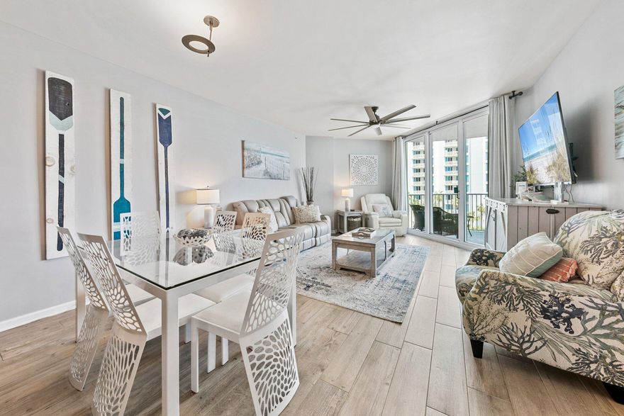 Paradise at the Palms: Your Ultimate Vacation Getaway with Outstanding Rental History! Welcome to unit 2510 at The Palms of Destin where every day feels like a vacation. This stunning 5th-floor condominium is one of the highest-grossing 2-junior suite units on the Compass Rental Program with already $29K YTD bookings (2024 $48k), and it's easy to see why. With impeccable decor, modern amenities, and breathtaking views, this rental is perfect for your next getaway, investment or makes the perfect home,Key Features: -Luxury Living: Recently updated with electric shades, modern lighting, and seamless luxury vinyl flooring throughout, this unit exudes elegance and comfort.
-Breathtaking Views: Enjoy your morning coffee on the balcony with stunning Gulf and pool views, available to only a few select units.
-Spacious Bedrooms: The master bedroom features a King bed and sliding doors to the balcony, perfect for watching the sunrise.
-Prime Location: Located in the heart of Destin, you'll be just minutes away from top-rated restaurants, shopping, and entertainment.
The meticulously landscaped grounds are absolutely stunning, and there's something for every member of your family. But that's not all - this condo offers luxury amenities that will make you feel like royalty. Enjoy an onsite restaurant, lagoon pool with waterfalls, hot tub, heated pool, children's pool with splash fountains, basketball courts, and conference center. Electric vehicle charging stations also available. Plus, you'll have access to a complimentary shuttle to Henderson State Park, June White Decker public beach access, and Harborwalk Village.

Whether you're looking for a romantic escape or a family vacation, the Palms offers everything you need in a primary, secondary or investment.  Book your showing  today and see what all the buzz is for yourself!
