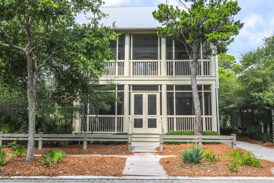 This WaterColor home is the one you've wished you could find! Located on the corner of Red Cedar Way and Western Lake this home is just a few blocks from Camp WaterColor and just across the bridge from Phase I. The John Willis built home was custom built and the lot backs up to the conservation area by Western Lake. There are four bedrooms and 5 expansive porches with one including an outdoor fireplace overlooking the conservation area. The open living space inside the home is perfect for morning or afternoon gatherings for family and friends. Since it is being sold fully furnished, it is ready to enjoy or rent. This home is a must see! All information, including but not limited to square footage, room dimensions and lot size is approximate and not exact and are to be verified by buyer.