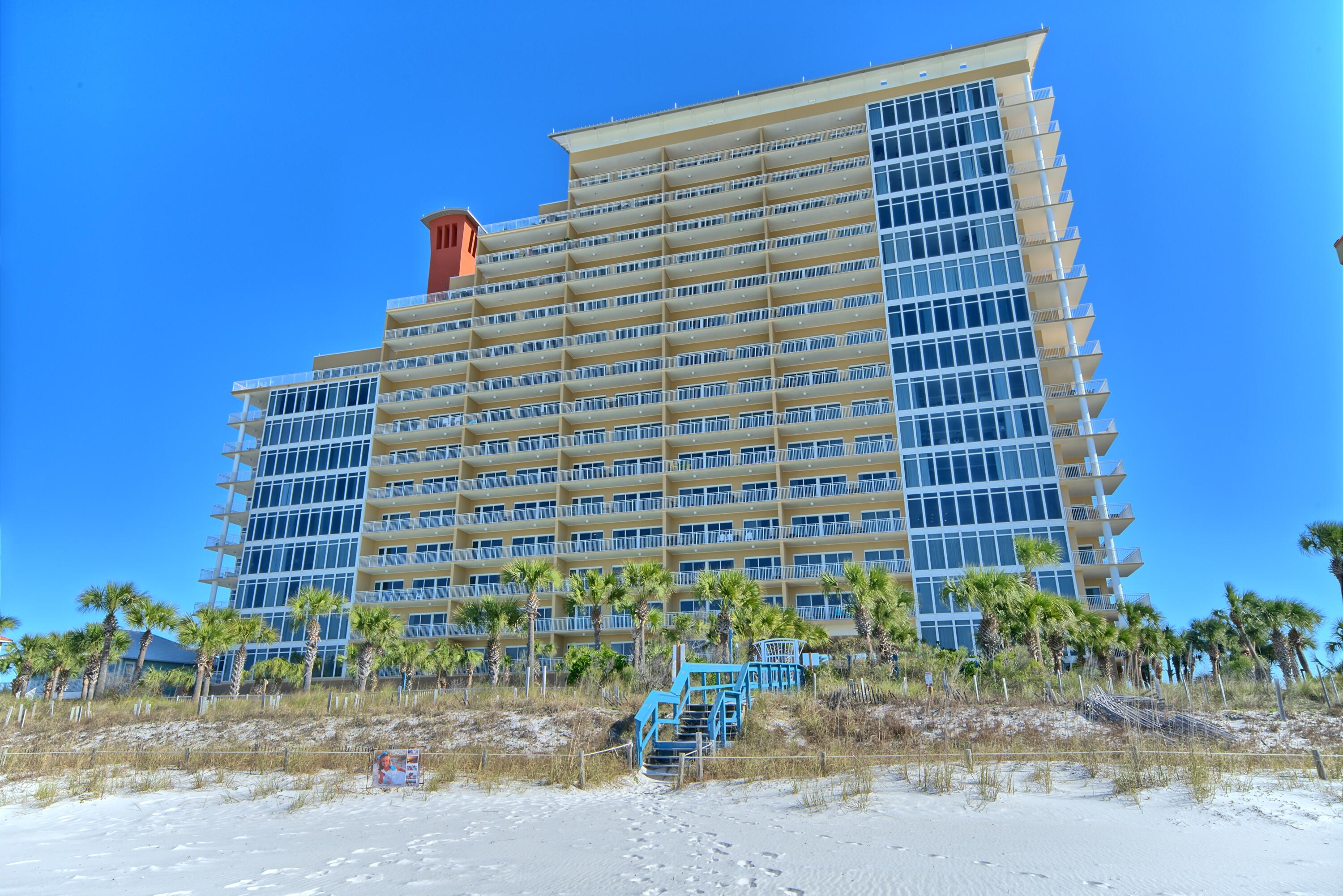 Check out the amazing Gulf views from this 4BR.4BA 2,647 sq. ft. condo at beautiful Sterling Beach. This 6th floor end unit offers panoramic views with floor-to-ceiling windows in the living area which also includes a fireplace, as well as a spacious gulf-front master. Each bedroom has its own private bathroom. You'll be amazed at the expansive balcony giving you your own private show to the glory of mother nature's sunrise and sunset. Exquisitely decorated and ready for your enjoyment. Sterling Beach is located on the quiet east end of PCB with amenities including a large gulf-front pool and hot tub, outdoor grilling area with gas grills and tables, gulf-front fitness center plus a theatre. It's also a stone's throw to Grand Lagoon where you can rent a boat or wave runner and be