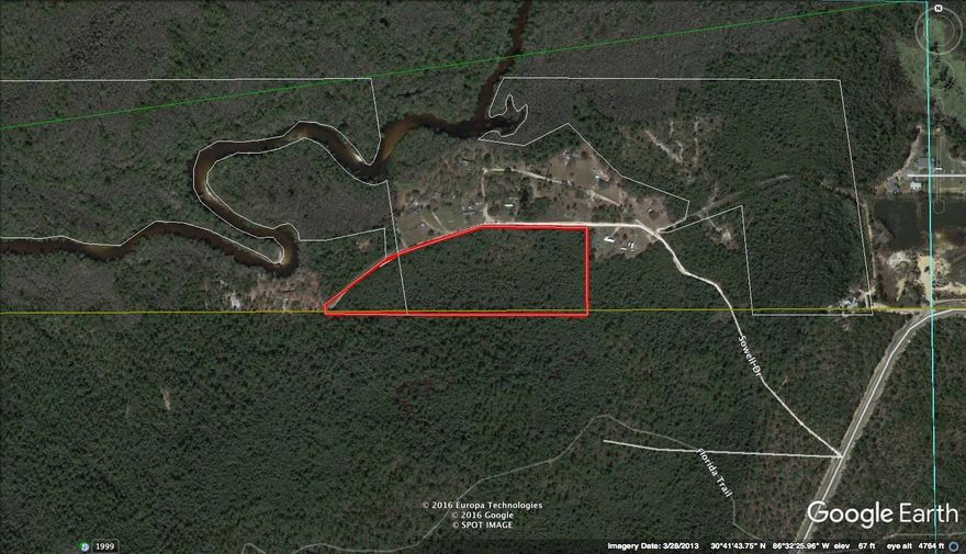 South of I-10 close to area bases and the new By-pass for a quick commute to the whitest beaches in the World! Hunting and fishing with room for a home and a garden! Location Location Location!