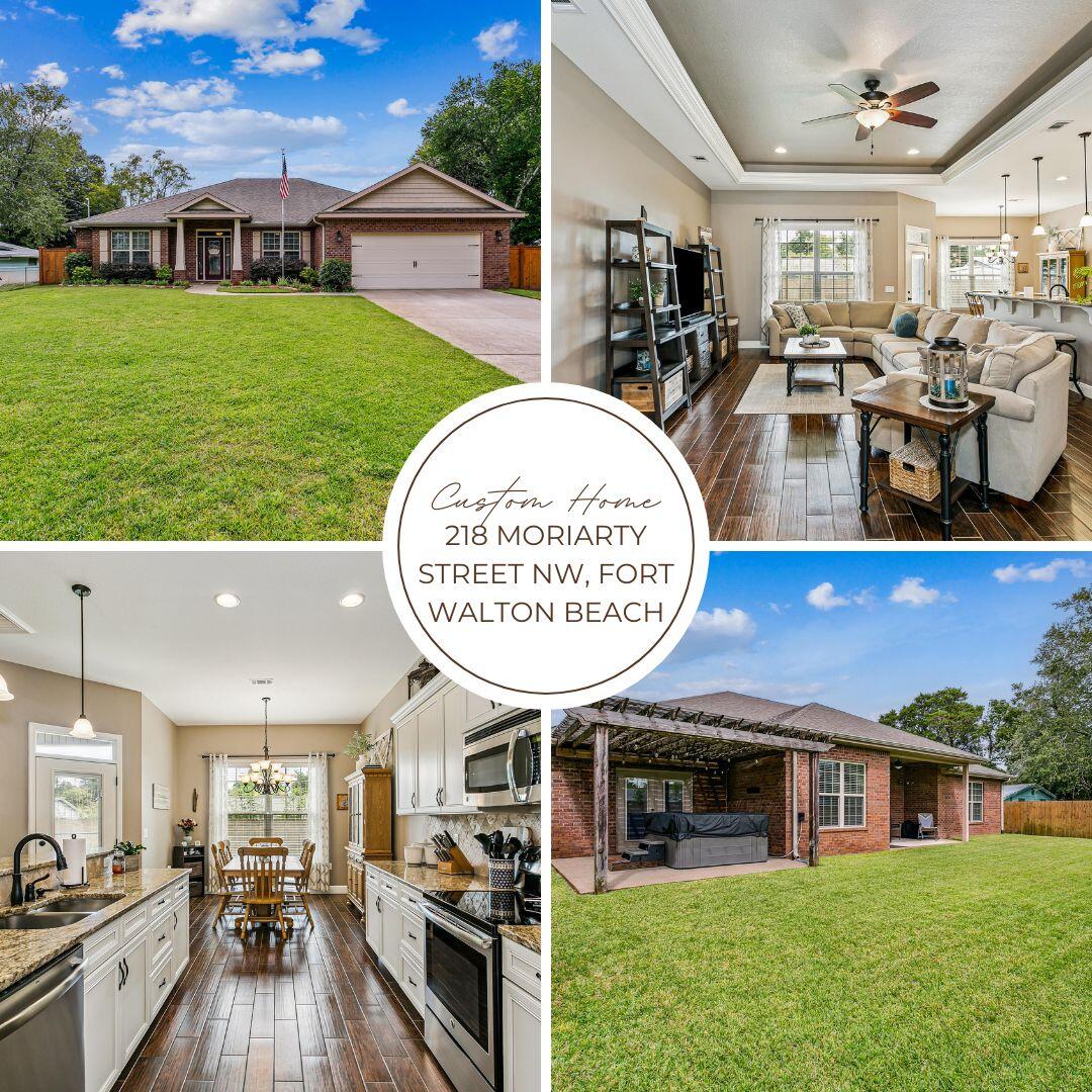 STUNNING 4 Bedroom - 2.5 Bathroom Custom Built Home in Fort Walton Beach Florida! This gorgeous 2014 custom build is an open concept - split floor plan complete with all of the features that buyers have come to expect. As you step through the beautiful front door with glass inserts and side lights, you are greeted by a long foyer with coat closet and ample room for entry table and mud bench. At the end of the foyer, you are escorted to the homes massive living room. The living room offers a wood-look porcelain tile flooring (used throughout the main living areas), a double tray ceiling with crown molding with rope lighting and recessed lighting, ceiling fan, plenty of windows for natural light, and single-entry door that leads to the covered back porch. Just off of the living room, is the homes dining room and kitchen. The dining room is adorned with a double window, chandelier, and easily accommodates a table for six and hutch/buffet. The gourmet kitchen is complete with custom soft close cabinetry, granite counter-tops with break bar, tumbled tile backsplash, stainless steel appliances (French door refrigerator, dishwasher, smooth top stove/oven, and microwave) and pantry. The indoor laundry room is just off of the kitchen and offers an additional two door closet for additional storage. The laundry room also offers access to the finished garage. The large master bedroom is complete with tray ceiling with crown molding, ceiling fan and French doors leading to a private 14x14 patio with hot tub and pergola. The master bathroom offers a spa like feel, offering custom cultured marble double vanity, soaking tub, walk-in shower with glass door, waterfall shower head and additional corded head, tile flooring and large walk-in closet with custom closet organization. On the opposite side of the home, bedrooms 2 & 3 are both generous in size, complete with ceiling fans, double windows, and have pocket doors that connect them to a custom jack & Jill bathroom. The custom Jack and Jill bathroom offers, two separate walk-in closets two large separate vanities with cultured marble and custom cabinetry with plenty of storage. The center of the bathroom has a spacious tub/shower combo, commode and frosted window for natural lighting. Bedroom 4 is located just off of the foyer and living room, making it a perfect flex room or home office. A half bathroom is located in the hallway just off of the living room, perfect for guests. The exterior of the home is a landscaper's delight, complete with St. Augustine grass and beautiful plants and shrubbery. The privacy fenced back yard offers a covered back porch with ceiling fan and is wired for TV. The additional pergola covered patio off of the master bedroom offers a hot tub, perfect for relaxing and a soaking your stresses away. The front yard has a massive driveway that has been expanded for additional parking, perfect for boat, RV, or cars. The exterior also offers upgrades like rain gutters, lawn pump, and irrigation.
The fully finished garage has coated flooring, pull down stairs, auto opener, and work bench with storage.
This custom home offers numerous updates throughout:
Gas stub out on back porch, Gas connector for generator on side of house, Gas tankless hot water heater, BIBS spray foam insulation on all heated and cooled areas and additional living room wall, hurricane storm curtains, Cat 5 cable throughout home and patios, professionally coated garage floor, added driveway extension, custom closet organization, Pex Mana Block, Additional trusses, additional cabinetry in kitchen and dining, exterior security lights, and more...
Don't let your opportunity to call this amazing home your very own...schedule your showing TODAY!!!