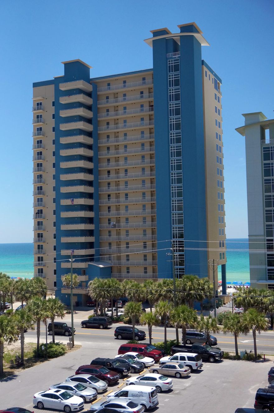 Enjoy great beach front views in this well maintained first floor gulf front 3 bedroom 3 bath condo. The large living area has a nice open design with windows on the side that offers plenty of natural light. Newly refaced kitchen cabinets with all new hardware. Granite countertops throughout. Professionally painted in February. Porcelain tile throughout, Gulf front master bedroom with access to the balcony and a large master bath. A second king bedroom with a private balcony. Low density Grandview East sits in the heart of Panama City Beach close to shopping and restaurants. with a very solid HOA. This condo is one you should put on your list