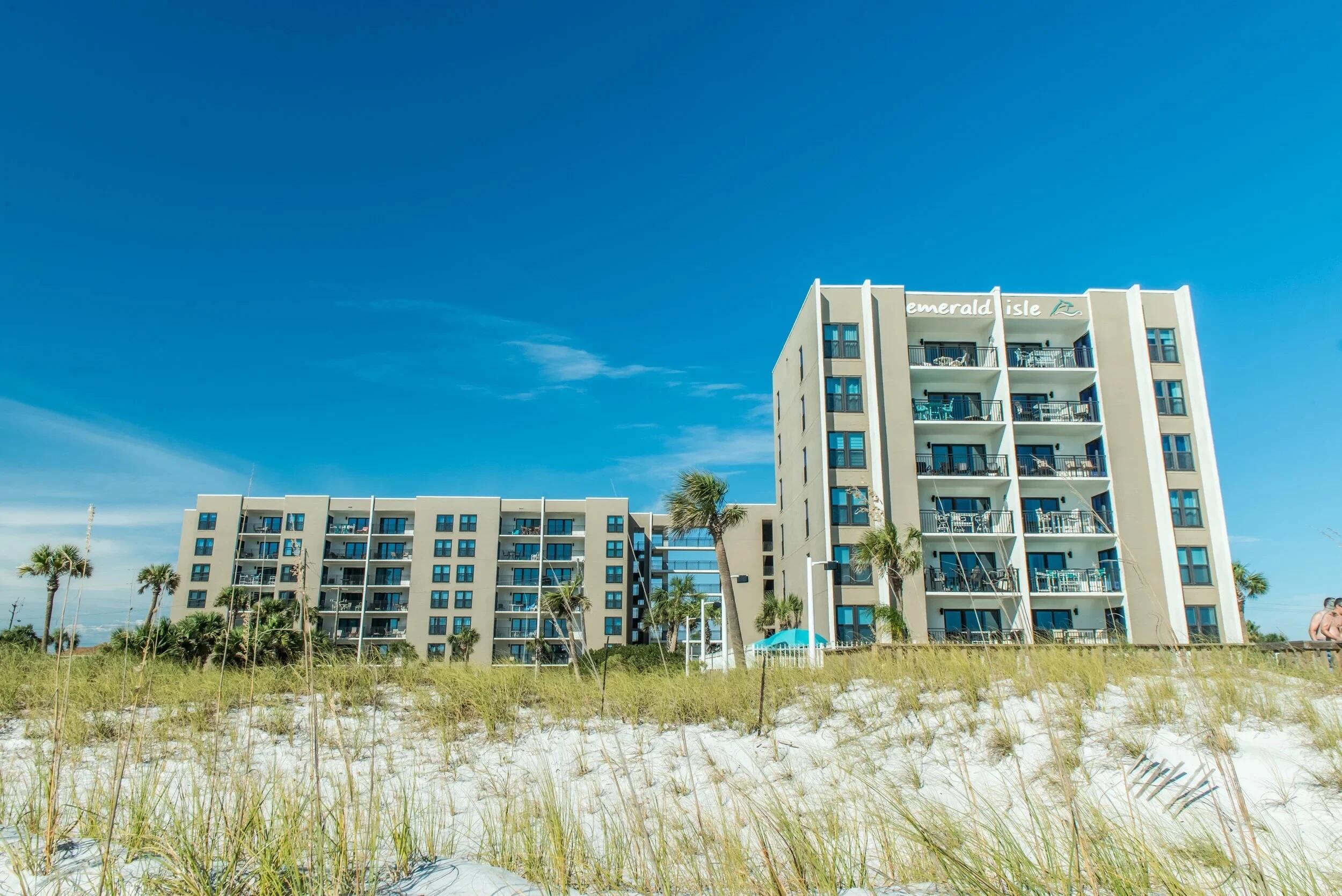 **ALERT** BEST PRICED 2 BED/2 BATH GULF FRONT CONDO on Okaloosa Island and Destin - Great Value for Investment or 2nd Home! Buy with confidence knowing Emerald Isle Resort spent $4.2M on recent Renovations, and Milestone Inspection has already been completed.  This beautiful unit has lots of updates including fresh paint, new bath, newer AC / water heater, all complemented by striking coastal decor. Conveniently located close to elevator, stairs and its own assigned parking space, this condo checks all the boxes. Enjoy the many amenities Emerald Isle has to offer such as private beach access, beachfront pool, gulf front grill, tennis/pickleball and more. The wait is over, come and find out how you can own a piece of paradise today!