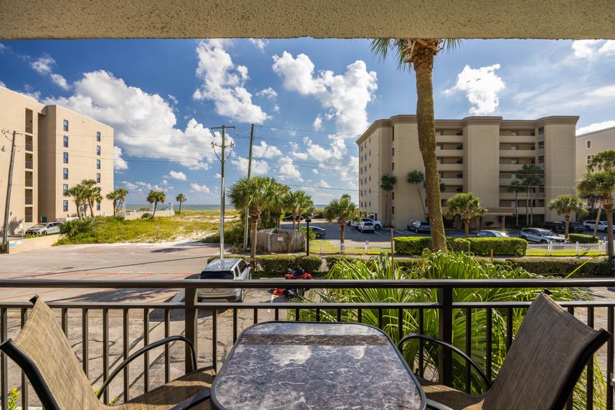 Don't miss this opportunity to own a 2 Bed / 2 Bath GULF FRONT CONDO under $400K! With Rental Projection between $40-$50K, it's a Great Value for Investment or 2nd Home! This beautiful unit has lots of updates including fresh paint, new bath, newer AC / water heater, all complemented by striking coastal decor. Buy with confidence knowing Emerald Isle Resort spent $4.2M on recent Renovations, all state required Inspection completed and all pending assessments have been paid.  Conveniently located close to the elevator, stairs and its own assigned parking space, this condo comes with all furnishings &  rental ready. Enjoy endless amenities at the resort such as private beach access, beachfront pool, gulf front grill, tennis/pickleball and more. The wait is over,your dream beach condo awaits