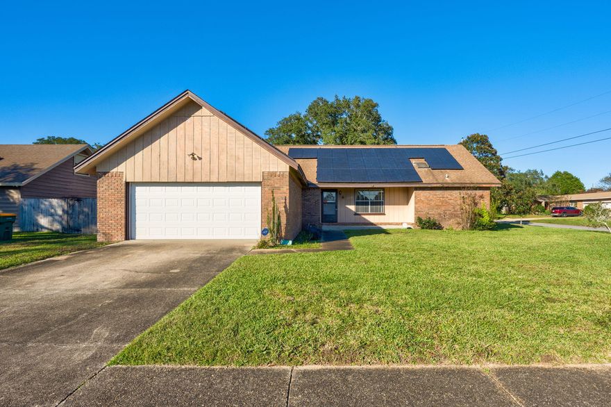 3-Bedroom Home with Amazing Potential in Fort Walton Beach! This cozy home features vaulted ceilings, a charming brick wood-burning fireplace, and a spacious Great Room perfect for gatherings. The kitchen offers ample cabinet space, appliances, and a HUGE walk-in pantry. A split-bedroom layout ensures privacy, and the master suite includes a walk-in shower, skylight, and large closet. The bonus room upstairs with built-in shelving adds versatility. With a two-car garage, fenced backyard, and pet area, this home is ready for your personal touch and can become your dream space. Conveniently located near shopping, dining, and the beach. Washer and dryer included. Schedule your showing today! **Back on Market at no fault to Seller**