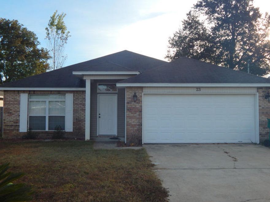 GREAT LOCATION ..ONLY 1 MILE TO HURLBURT FIELD/15-20 TO EGLIN AFB and close to the water activities of the Emerald Coast! Very nice home in desirable neighborhood. New HVAC system in 2012, Hot water tank in 2010. Freshly painted with new laminate wood flooring throughout kitchen/dining area, foyer, living room. Tiled floors in the laundry room. This home offers a spacious kitchen with nice cabinetry, breakfast bar, food pantry and center work island. The large living room features a corner, wood-burning fireplace and wood floors. The Master bathroom features a double vanity with two spacious walk-in closets. Privacy wood, fenced in backyard, 2 car garage and so much more. The property also has a well that services the automatic in ground sprinkler system. One Year Home Warranty included.