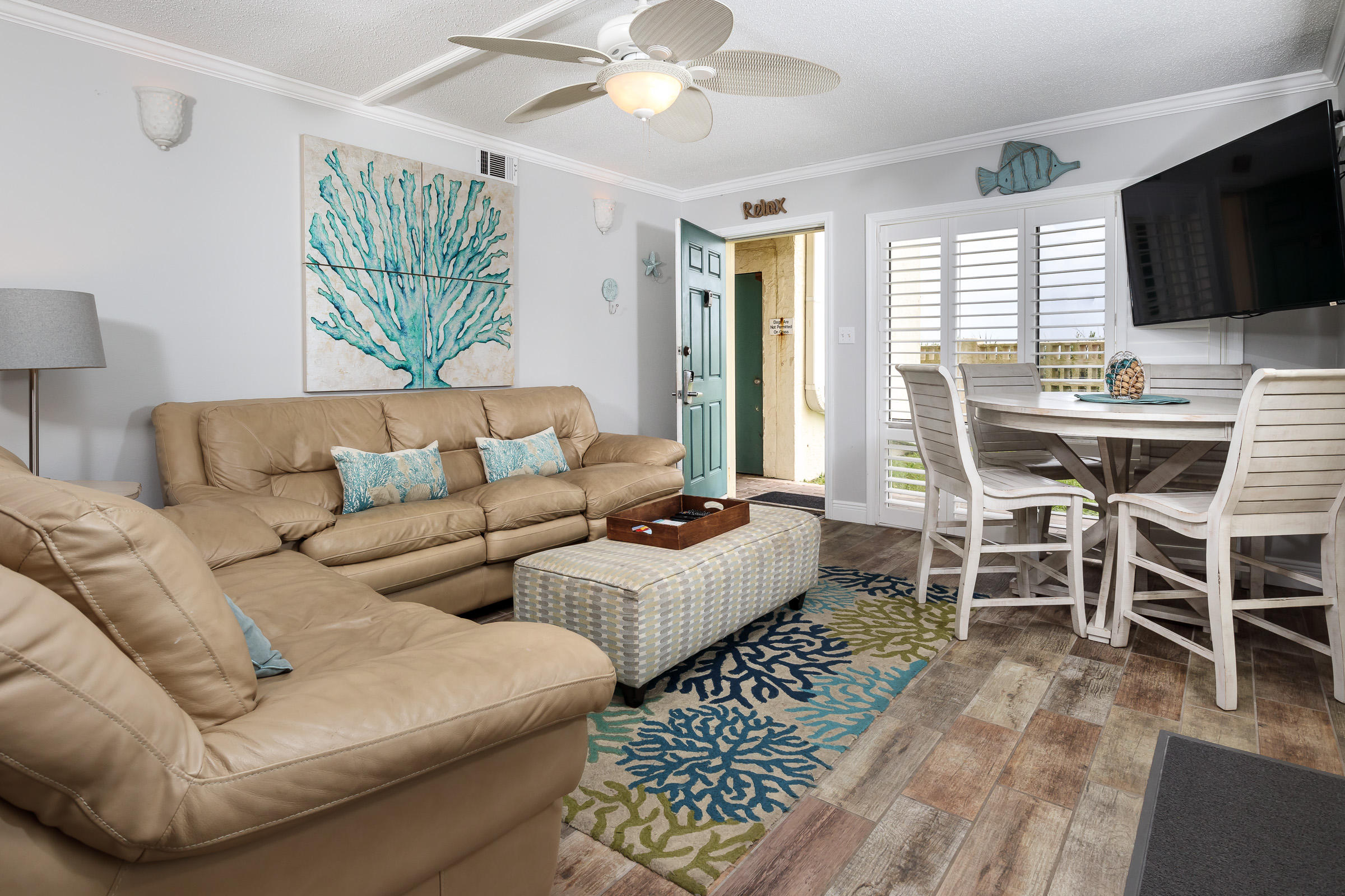 Come join the Island Life! The Okaloosa Island community has so much to offer with restaurants, bike and walking paths, nightlife, entertainment, and new restaurants set to open this summer! This ground floor unit with great Gulf views also opens to the grassy around on the West side of the building to give you even more area to relax and enjoy. Also unique to the unit is built in bunkbeds in one of the bedrooms to allow for extra beds for children or guests. If used as a rental this condo has great return rates with an anticipated 40K in revenue only through October of this year. Call today to make an appointment to see this great Condo on Okaloosa Island!