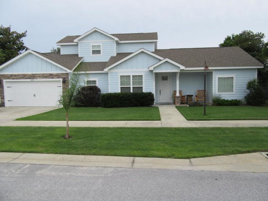 What a ''Location'' Ocean Mist is a Gated community south of 98 with only 24 homes and its own Pool ! Only blocks to the beach The Home has been recently updated with 8ft doors , quartz tops in kitchen and baths , vessel sinks , plank vinyl flooring ,oil rubbed bronze hardware ,fresh interior paint ,stainless appliances ,new washer & dryer, 9 & 10 ceilings ,open floor plan ,master bedroom is down stairs with separate garden tub and tiled shower ,zoysia sod with sprinkler system ,fenced back yard , put this home on your very short list as it is the only home for sale in ocean mist . owner is licensed realtor