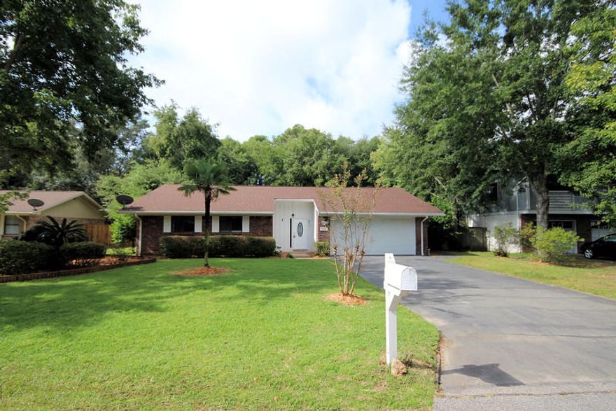 Turn key with upgrades in the Bluewater Bay resort, New Roof 1 month old,granite counters large attached family room,gas fireplace in living area,private back yard fenced with shed and a gate to green space nature trail.Bring the toys (no Hoa)walking distance to Bluewater elementary school & Winn Dixie shopping Center.5min drive to Destin Beaches,15min toEglin,25 min Duke field,30min Hurlbert field.Bluewater Bay development offers 27 holes of golf,full service marina including ship store,restauants,bar,wet slips,high&dry boat storage,boat ramp,tennis center,4 swimming pools,Rv storage.Great home for active young families or second home.