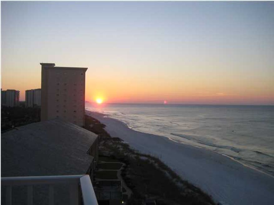 The views from this condominium are FABULOUS! This is the 6th floor East End Condo with sunrise views that are unforgettable, view the moon over the water at night and watch the dolphins swim by in the morning all from your bed. There is a wrap around 37 foot balcony off the Master Bedroom and a separate 15 foot balcony off of the living area, both with hurricane shutters. It even has a Second Gulf Front Master Bedroom with a floor to ceiling 12 foot window overlooking the Gulf. This condo has 2 A/C and water heaters (one is for guest side other units for master and living which is nice). The master bath is 19x18 and includes 2 closets (one being a walk-in), a whirlpool tub, separate shower, 2 sink areas with make-up area in between and private water closet. The 2nd Gulf Front bedroom is