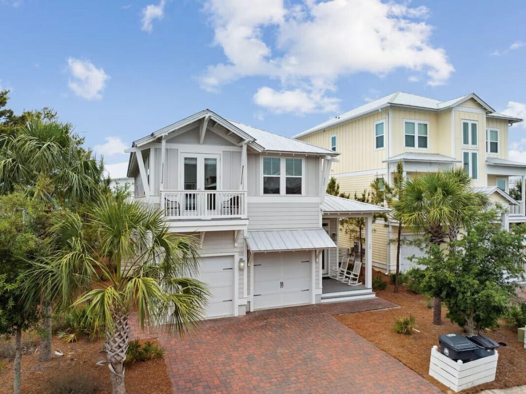 Spacious 4-Bedroom + Bunk Room, 4.5-Bath Home in Prominence South on 30A. Fully Furnished and Move In Ready! One of the most desirable floor plans in the Prominence community on the south side of Scenic Highway 30A. The large open-concept main floor features a generous living, dining, and kitchen area is perfect for gathering with family and friends. The kitchen is equipped with a gas stove, pot filler, walk-in pantry, large island, and abundant cabinet space. A convenient half bath is also located on the main level. This home backs up to a peaceful green space for dog walks, playing catch with the kids, or simply enjoying a serene backdrop from your patio. Located just two lots from the community pool, with an additional seasonally heated pool directly across the street, the location can't be beat. Upstairs, all bedrooms are thoughtfully arranged, including: A king sized primary suite with en-suite bath, A junior primary bedroom with and private bath, A guest room, A bunk room with two triple bunks, An additional bedroom with a triple bunk
The home easily sleeps up to 20 guests, making it an outstanding option for large families or vacation rental investors. A full bathroom and large laundry room is located upstairs for added convenience. This property also features a two-car garage and additional parking for two more vehicles in the driveway. Prominence offers a vibrant, walkable lifestyle with easy access to The Big Chill (formerly The Hub) a favorite local gathering spot featuring live music, family movie nights, a farmers market, and a variety of restaurants and shops. Just minutes from Deer Lake State Park, Alys Beach, Rosemary Beach, and Seaside, this home is ideally situated to enjoy all that 30A has to offer. Whether you're seeking a full-time residence, second home, or a high-performing rental investment, this fully furnished home in Prominence South is a must-see!