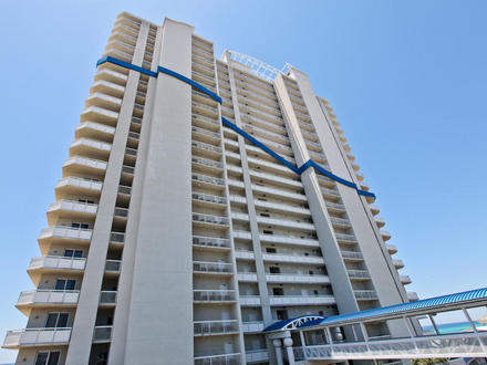 Fully furnished and rental ready unit in Seychelles! Amazing gulf and bay views from this east end unit with extra windows in livings and dining with wrap around balcony. Interior features include 9' ceilings, tile flooring in main areas engineered wood flooring in bedrooms, stainless steel kitchen appliances, solid surface kitchen counter-tops w/ breakfast bar. The Gulf front Master Suite has access to the balcony, double sink vanity, garden tub and separate walk-in shower. This is a perfect vacation getaway! Seychelles Resort amenities include covered parking, arcade/game room, 2 beachfront pools, hot tub, fully equipped fitness center and is just minutes from the area's dining, attractions and theme parks. The Association fees include all utilities. 2014 gross rental income $48,533.