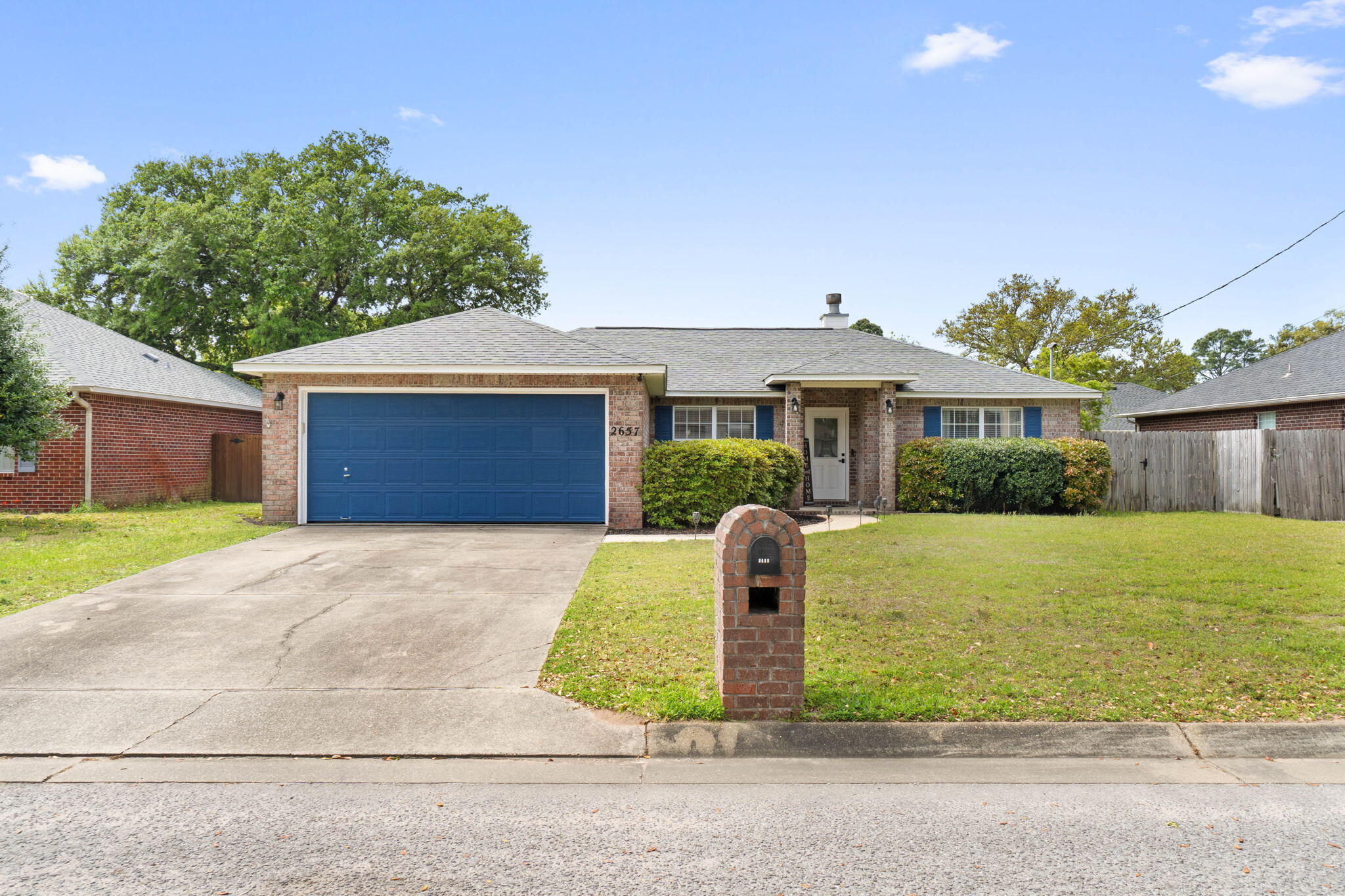 Welcome home to this beautifully updated all brick home 3 bedroom/2 bath home tucked away in the adorable neighborhood of Hidden Estates. When you pull up a well maintained exterior greets you, and inside you'll love the vaulted ceiling and tile flooring that extends throughout the main space with new luxury vinyl plank flooring in all the bedrooms. The spacious living room with a wood burning fireplace shares an open space to formal dining room, and this split floor plan has two good size guest bedrooms on the right side of the house with a shared bathroom. The renovated kitchen is a show stopper with granite counters, stainless appliances, tasteful backsplash, and you can't miss the pull out coffee bar! The owner's suite is a space you'll love to relax in and the bathroom features double vanities and two walk in closets! Outside is a fully fenced in backyard with a large back yard. Have peace of mind with a 2021 roof!