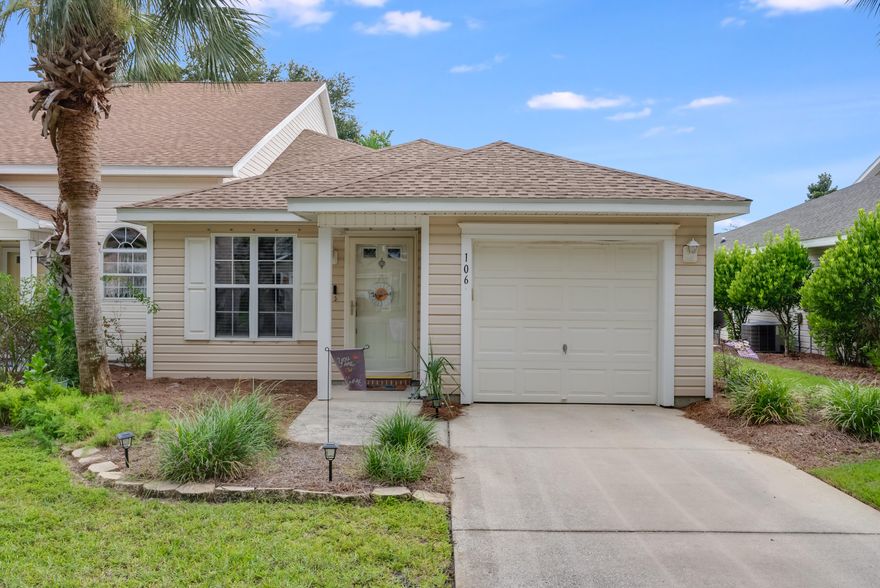Charming One-Level Townhouse in Prime Location!** NEW ROOF IN 2023....LOW HOA'S Welcome home to this beautifully maintained 2-bedroom, 2-bathroom townhouse, perfectly designed for effortless living. Located just steps away from one of the neighborhood's sparkling pools, this home combines comfort and convenience in a vibrant established community. As you step inside, you'll be greeted by an inviting open floor plan featuring stunning newer LVP floors that create a warm and welcoming atmosphere. The kitchen has newer appliances purchased 2 years ago. The large kitchen is great for entertaining guests. Enjoy your meals in the spacious dining area or step outside to the serene screened-in back porch, perfect for morning coffee or evening relaxation. Both bedrooms offer ample space