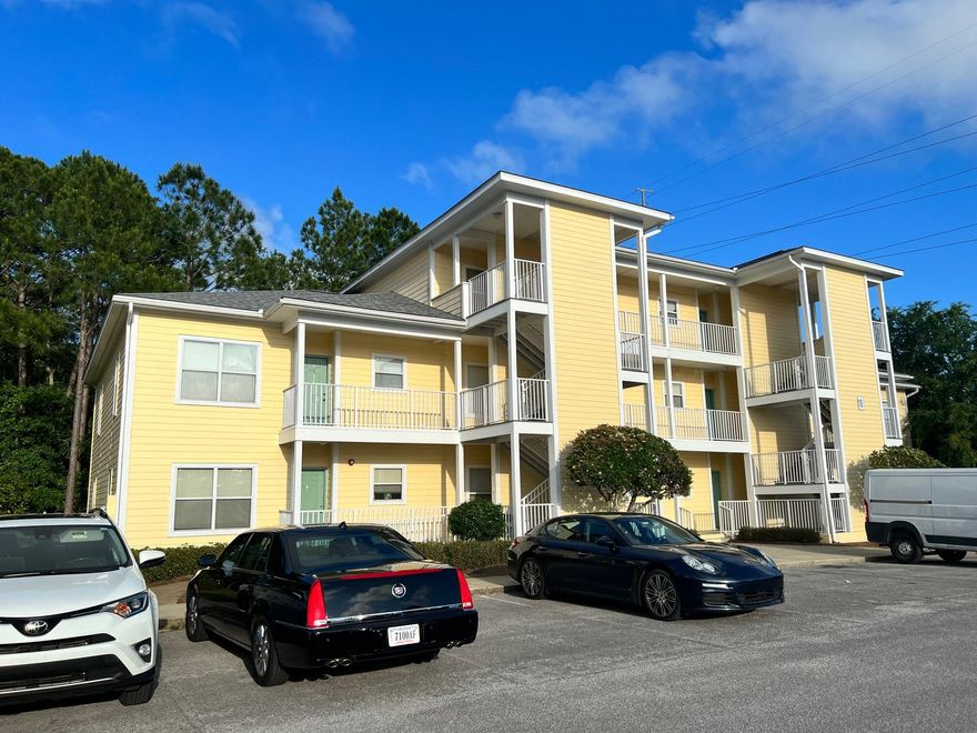 This Third-floor end unit at Pointe of View Condominiums in building 10 (Newer Building)Features of stainless steel kitchen appliances, New bedroom floor carpeting, open dining and living area is a great place to gather with family or guests. The master suite is just off the living room, and the guest suite is by the front door. The private balcony overlooks greenery and community pool Great place to start your morning or end your day. Pointe of View community offers nice fitness center & Pool. Location, Location  just next to popular Grand Boulevard Shoppes where you can shop, fine dining or head to the movies and more. You're also just minutes from 30A and multiple white sandy beach accesses. This unit would make a great primary residence, vacation getaway, or Short Term Vacation Rental!
