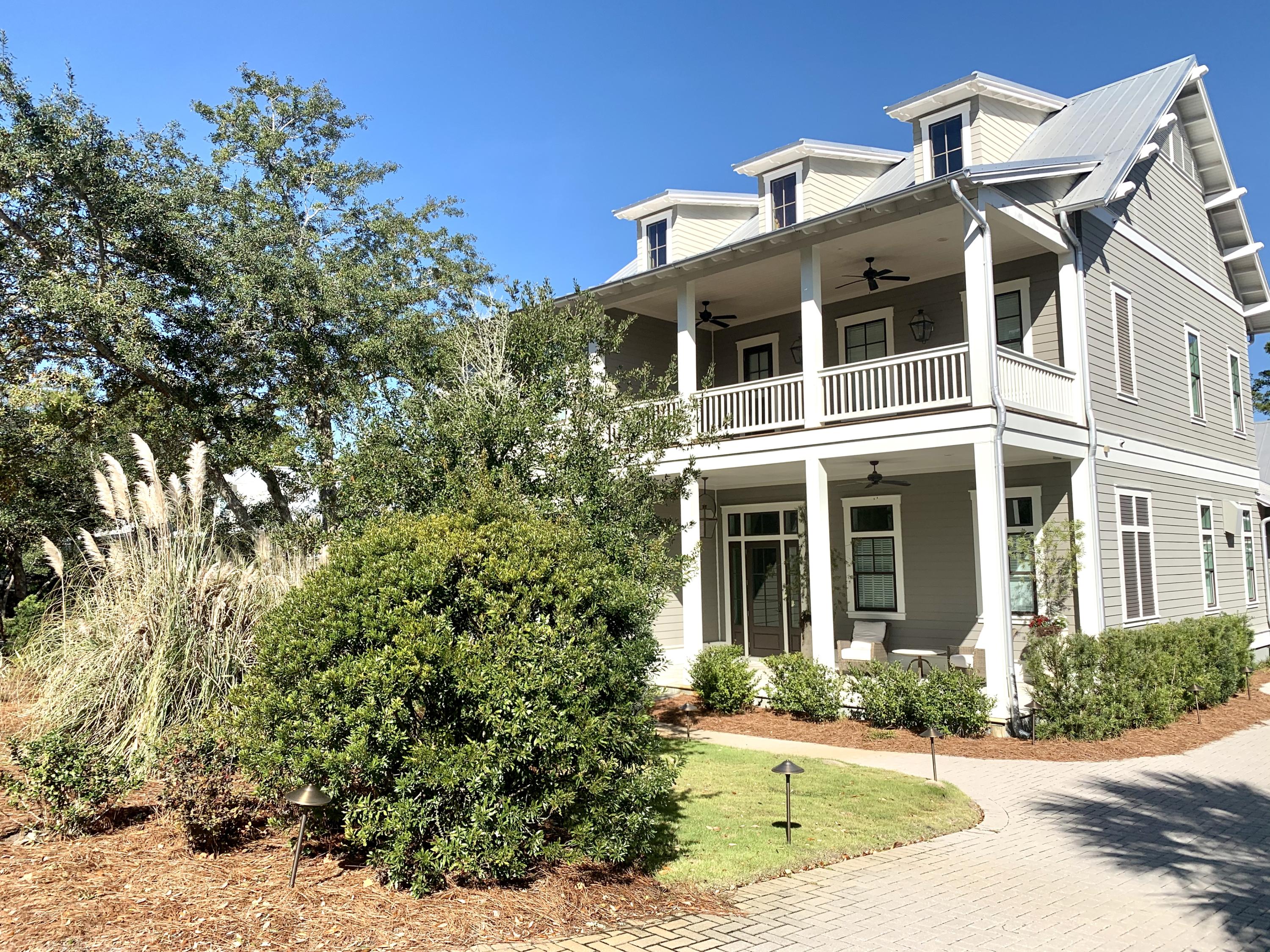A MUST SEE!! Don't Miss this opportunity to own a custom home, built for full time living or rental in the heart of 30a. This 4 bedroom 4.5 bath home with private heated pool sets up for first floor living with a master suite, living, kitchen, dining, office, half bath, laundry, large outdoor screened living area with summer kitchen and large pool. The Second floor offers 2 additional master suites, a large fourth bedroom and a separate sitting area. Home has custom hardwood flooring throughout, all bathrooms have oversized Step in showers with double shower heads, custom quartz marble and tile finishes, large closets, 2 tankless hot water heaters and much more. Great entertaining home with top of the line appliances and finishes, private pool and a 2 Car attached garage.
