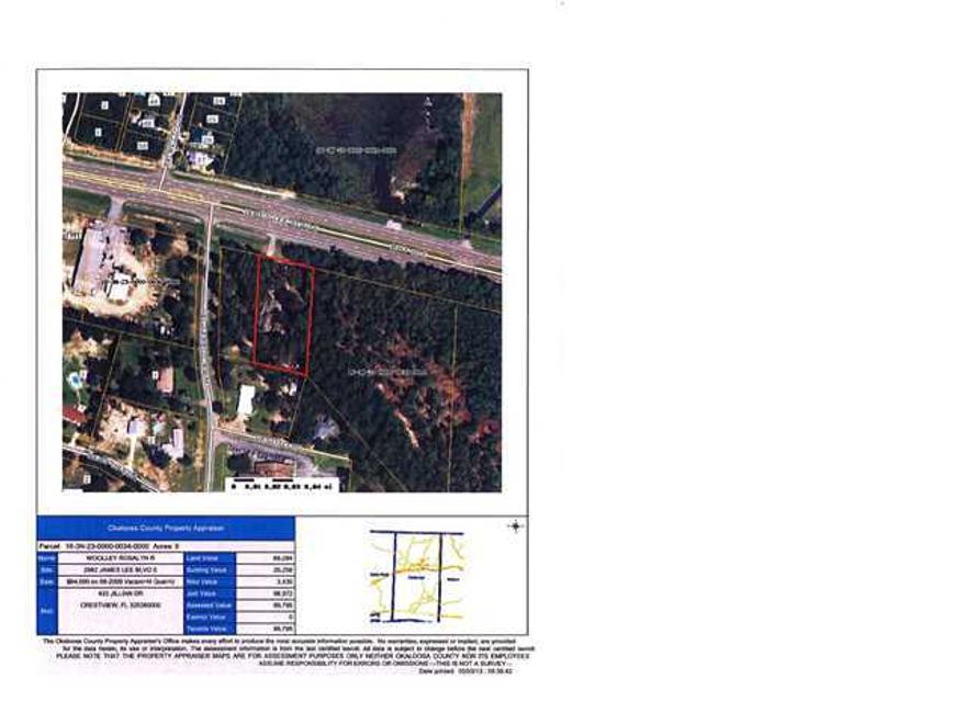 1+/- Acre located Right on Hwy 90 for easy access to Crestviews shopping, restaurants, and military bases such as 7th special forces, Eglin, Duke, and Hurlburt.