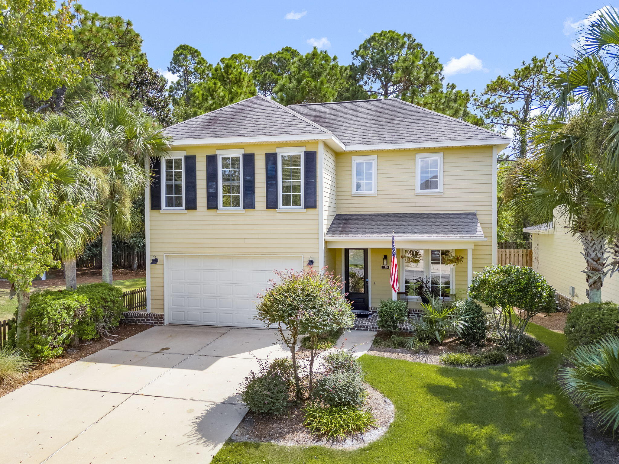 This beautifully maintained Huff Builders home in Church Street Village offers 3 beds, 2.5 baths, 2,175 sq ft, plus a spacious office/flex room. The open living area features 9-ft ceilings, 8-ft doors, crown molding, engineered wood flooring, and surround sound. The gourmet kitchen leads to a screened-in porch with brick flooring and additional surround sound.Situated on a large private perimeter lot, the home boasts a fenced backyard with a concrete patio and lush tropical landscaping. The master suite includes a large walk-in closet with built-ins and a luxurious bath with a garden tub, separate shower, water closet, and double vanity with makeup area.Your new home is conveniently located to 30A, Grand Blvd, and Sacred Heart. A new roof will be considered with acceptable offer.