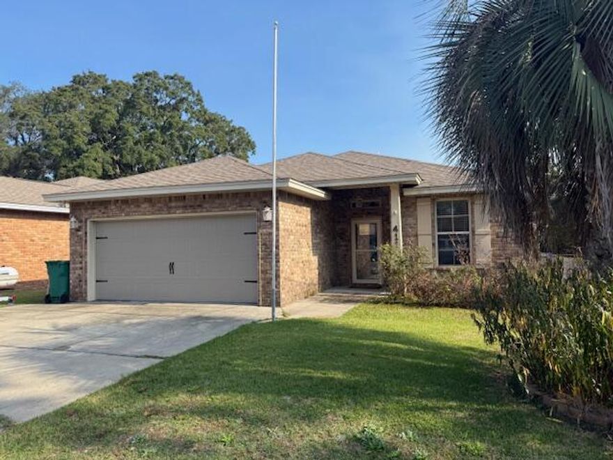 Welcome to this beautiful 3-bedroom, 2-bath home located in the heart of Niceville! This 2016-built, well-maintained gem offers everything you're looking for: comfort and convenience, near three military bases, schools, shopping, restaurants, beaches, and more!Inside, you'll love the open-concept floor plan featuring high ceilings and tile flooring throughout, creating a bright and inviting atmosphere. The spacious kitchen offers ample counter space, plenty of storage, and stainless steel appliances -- perfect for cooking and entertaining.Relax and enjoy Florida living your way: unwind in the cozy living area with an electric fireplace, take in the fresh air from the covered patio, or sip your morning coffee on the extended deck while enjoying the beautiful weather. The primary suite is quite spacious, has a walk-in closet, and features a barn door leading to an en suite with dual vanity and a walk-in shower. Two nicely sized guest bedrooms (one of which also has a walk-in closet) share a second full bath. 

There is a pantry, laundry room, outdoor shed, and 2-car garage. Whether hosting friends or enjoying quiet evenings at home, this property has it all.

Pets: Considered with prior owner approval and a non-refundable pet fee.
Smoking: No smoking or vaping permitted.

Call today to schedule an appointment to tour your next home!