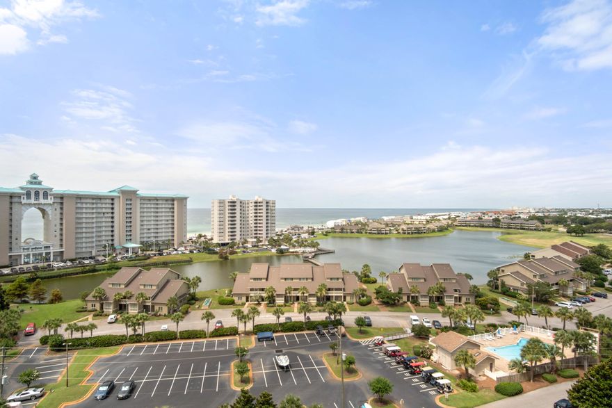 Great investment opportunity! This beautiful 2 bed/2 bath unit, in the heart of Seascape, includes stunning views of the emerald coast and only steps away from the white sandy beaches. The master bedroom has a private en-suite bath with a shower, double vanity, and large soaking tub. The oversized balcony allows you and your guests to soak in the views of the Gulf of Mexico, the lake, and golf course. Ariel Dunes II is located inside the gated and immaculate Seascape Resort and offers an 18-hole golf course, three large pools, Cabana Cafe, tennis, fitness room, and conference center.