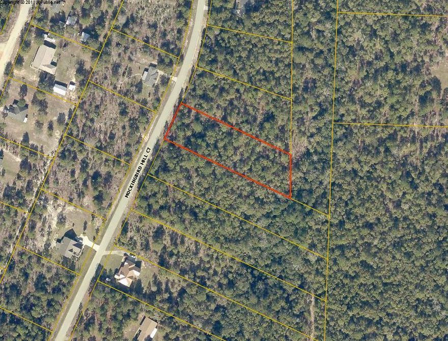Wooded lot with 1.18 acres. Public water available and electric.