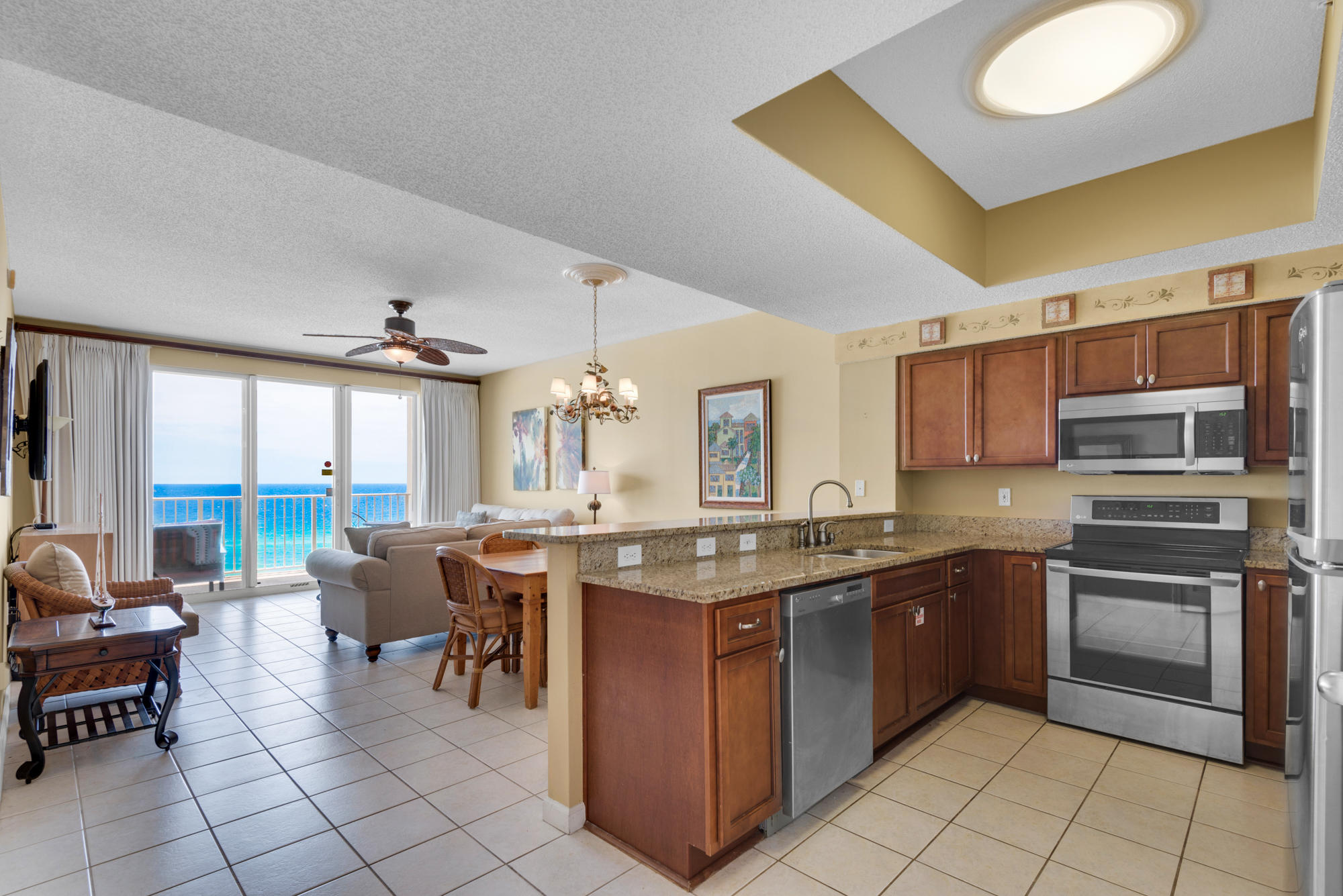 *BACK ON MARKET DUE TO BUYER'S FINANCING FALLING THROUGH! Enjoy waking up in the morning to DIRECT GULF views from the master bedroom without the price tag of being Gulf-front and only steps away from the sugar-white sand beaches of the Emerald Coast. This SPACIOUS condo offers DIRECT GULF views from the living, kitchen, & MASTER BEDROOM, and is perfectly positioned on the 6th floor of the A building of Majestic Sun, which is securely tucked behind the private gates of Seascape Resort. This WELL-MAINTAINED and RENTAL READY east end condo makes the perfect second home or vacation rental investment property with an ESTABLISHED RENTAL HISTORY and a gross rental projection of $58K+! The EXPANSIVE balcony with a nice breeze off the Gulf makes the perfect setting to watch the sunrise and sunset!