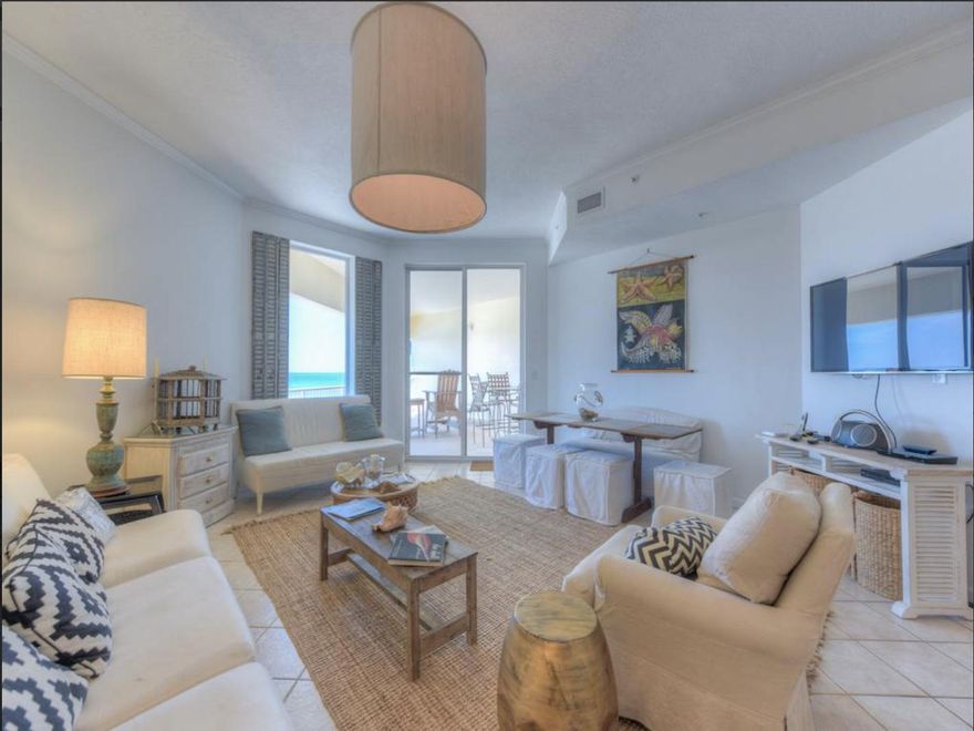 Upon entering this beautiful 4th floor condominium you are greeted with stunning Gulf Views over the spacious open living and kitchen of this professionally designed condo. Dunes of Seagrove is perfectly located in the heart of Seagrove and best know for its location just between eastern and deer lake. This Gulf front complex is loaded with ementies such pool, workout, tennis, sauna, and stunning private beaches. Please see documents for rental history and year to date bookings. This unit is a must see and is situated perfectly on the 4th floor of the A building. Buyer to verify all dimensions.