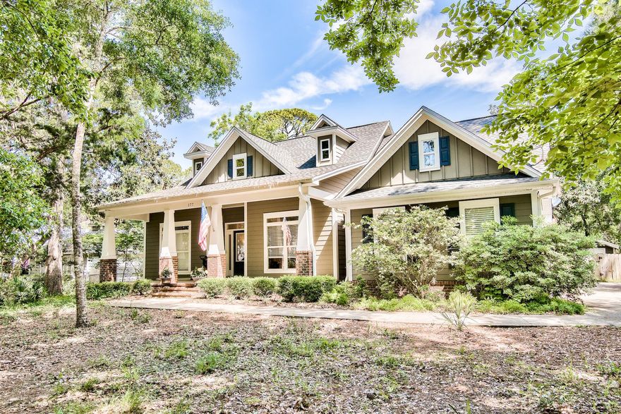 Under contract with a 72 hour kick out clause. Have a seat on the front porch of this custom home. This is one of 27 homes in this southern neighborhood, Fischer's Landing is a step back in time to old Florida with it's canopy of oaks, hickory, and magnolia trees. A natural setting and a private community dock including a place to store your paddle board or kayak with private gated access to the bay.  Enjoy the beach, swim, fish or relax and just take in all the scenery the Choctawhatchee Bay has to offer. This custom built craftsman style cottage home is 4 bdr 3 bath plus a huge bonus room. This home is the perfect mixture of modern day amenities accented by classic Florida cottage charm. Conveniently located close to the Hospital, shopping and dining and the beach.