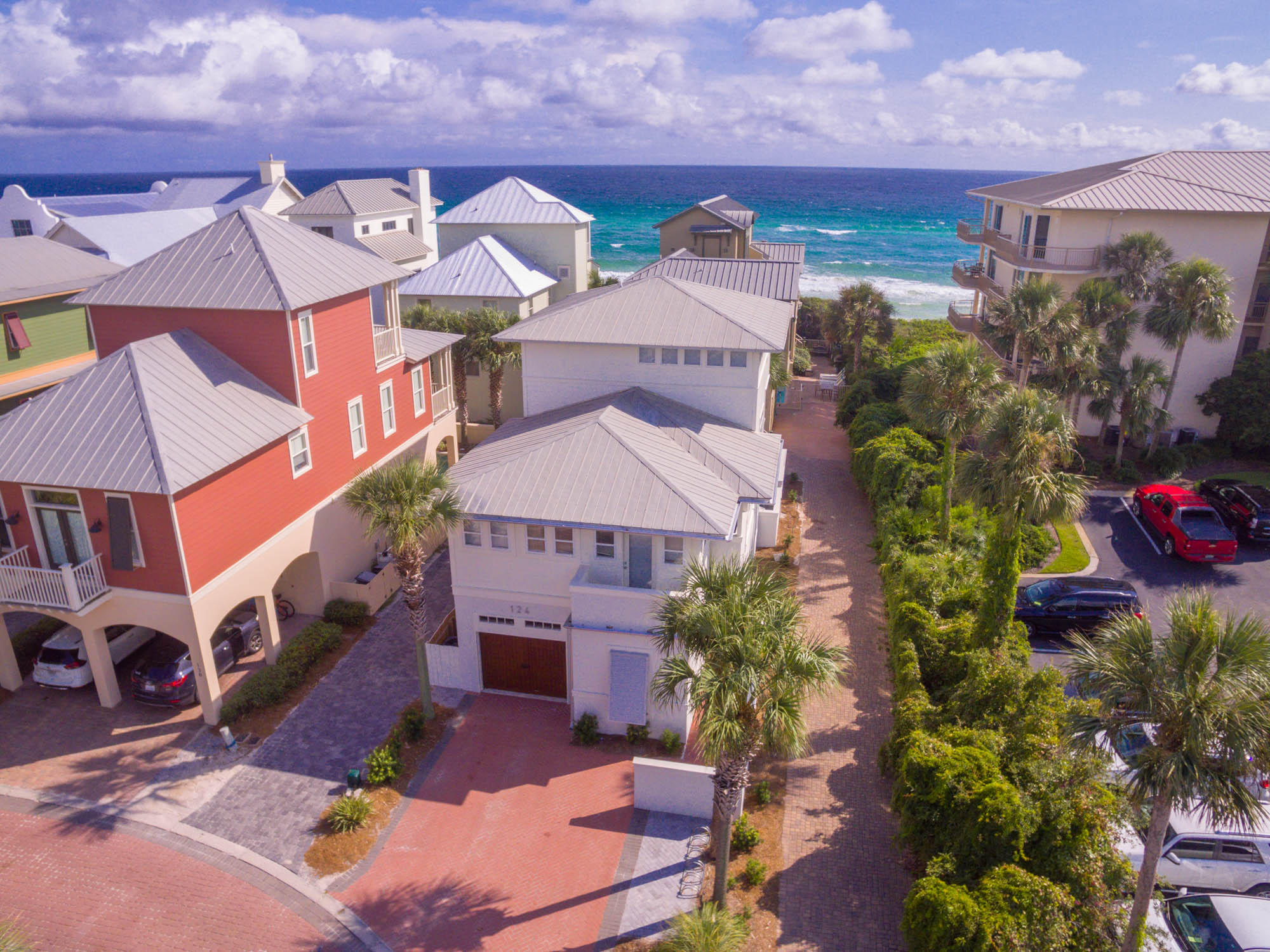 Great gulf view rental investment property or 2nd home! 2018 rental income was $118,490 and year to date rental income is $120,015.Secluded in the gulf front gated neighborhood of Water's Edge, this property provides private deeded access with a dune walkover to the white sandy beaches of the Gulf of Mexico. Just one house back from the beach, the views of the gulf and the sounds of the waves will rejuvenate and relax you. Two master bedrooms with private balconies plus 3 more bedrooms create a perfect getaway for two families. Located just west of Rosemary Beach and east of Alys Beach, you have access to the best dining and shopping. Recently updated and sold fully furnished, this property is turn key ready!