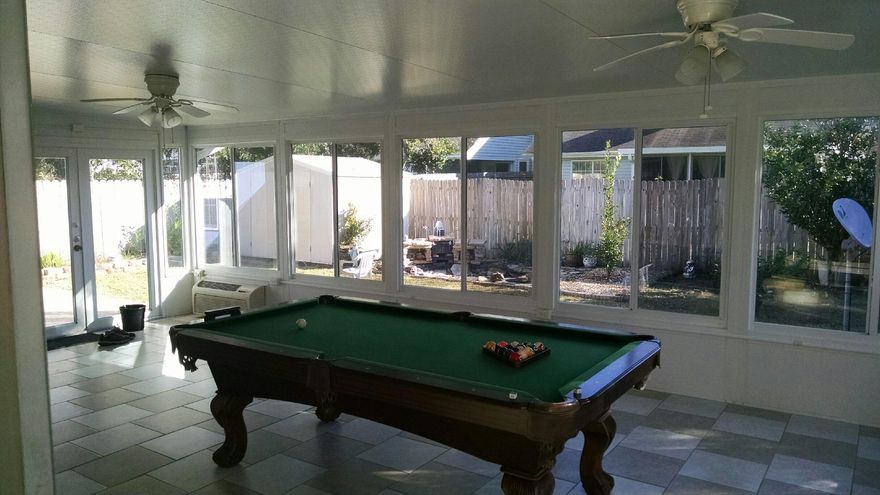 NICELY UPDATED HOME WITH GRANITE COUNTERS AND STAINLESS APPLIANCES. WHOLE HOUSE HAS TILE FLOORS. LARGE FLORIDA ROOM ON THE BACK OF THE HOME ...A GREAT PLACE FOR ENTERTAINING.CATHREDRAL CEILINGS IN THE LIVING ROOM OPEN TO THE FORMAL DINING ROOM. BREAKFAST NOOK OPEN TO THE KITCHEN. MASTER BATH OFFERS A SEPARATE SHOWER AND A GARDEN TUB. SELLER IS LEAVING THE WASHER AND DRYER, POOL TABLE/PING PONG TABLE AND ACCESSORIES. NEW AC SUMMER 2015. ROOF 2007. WHOLE HOUSE SURGE SUPPESSION SYSTEM INSTALLED AND NEW CIRCUIT BREAKER AND POWER DITRIBTION PANEL ADDED IN 2014 WHEN THE ROOM WAS ADDED. ALUMINUM STORM SHUTTERS ARE PROVIDED FOR THE FL ROOM WINDOWS. LESS THAN 10 MINUTES TO HURLBURT. LESS THAN 10 MINUTES TO NAVARRE WALMART. LAWN PUMP IS INCLUDED ''AS IS''.