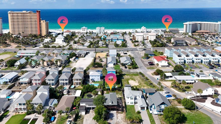 Welcome to 6803 Sunset Ave, a Florida cottage elevated on pilings, located in a non-HOA neighborhood of Panama City Beach. This property offers convenient access to local beach access points and the Grand Lagoon public boat ramp. Built in 2009, the home retains its original charm and is ready for your personal updates. Ideal as a primary residence, vacation home, or investment property, it features a covered carport, fenced backyard for gatherings, and space for boat parking. Schedule your showing today to explore this versatile coastal opportunity. Buyer to verify all information deemed important.