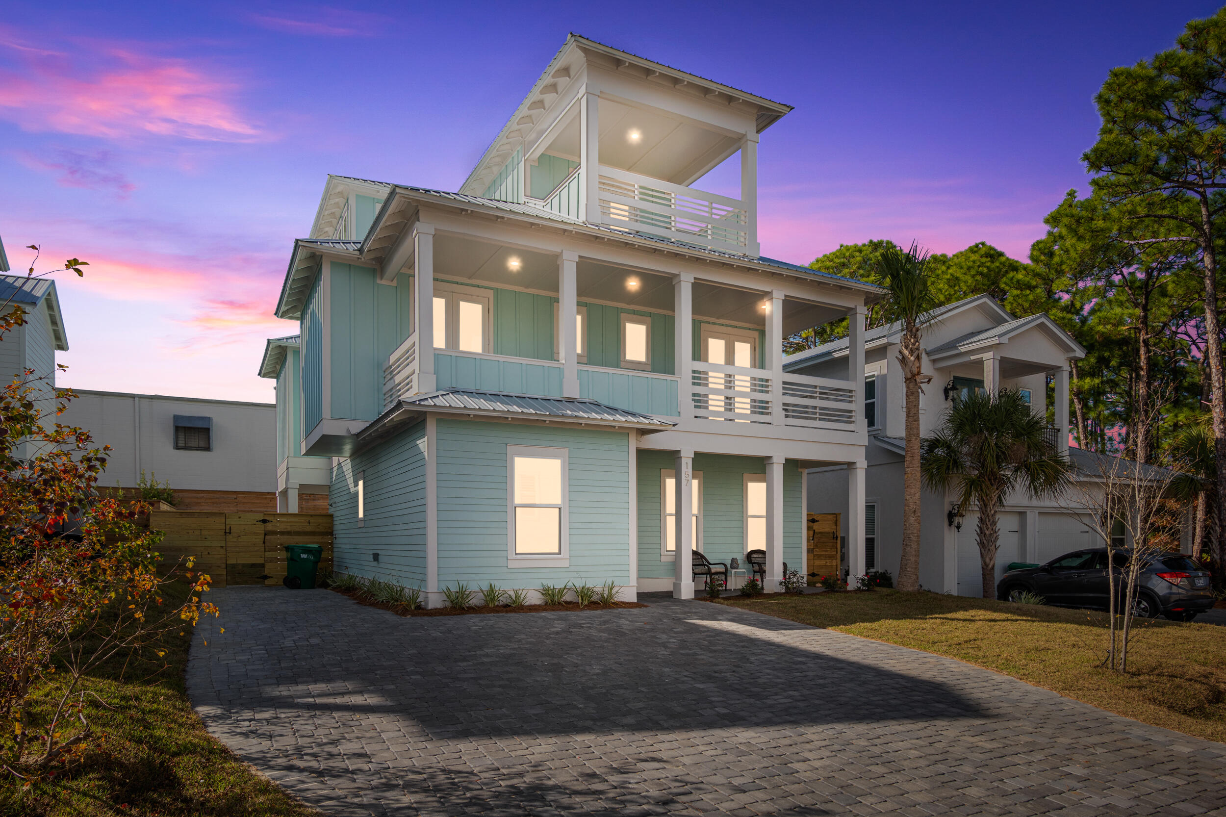 Construction completed in 2022, 157 Charlotte Avenue was thoughtfully designed to be a rental income producer with DEEDED BEACH ACCESS. This new beach home has 8 bedrooms, 9 bathrooms and a heated saltwater pool allowing for projected income of $229,000 from its current manager. Owners & guests will enjoy 7 King bedrooms and 1 bunk room, a deeded beach access, modern finishes throughout and close proximity to all of Scenic 98's hotspots.