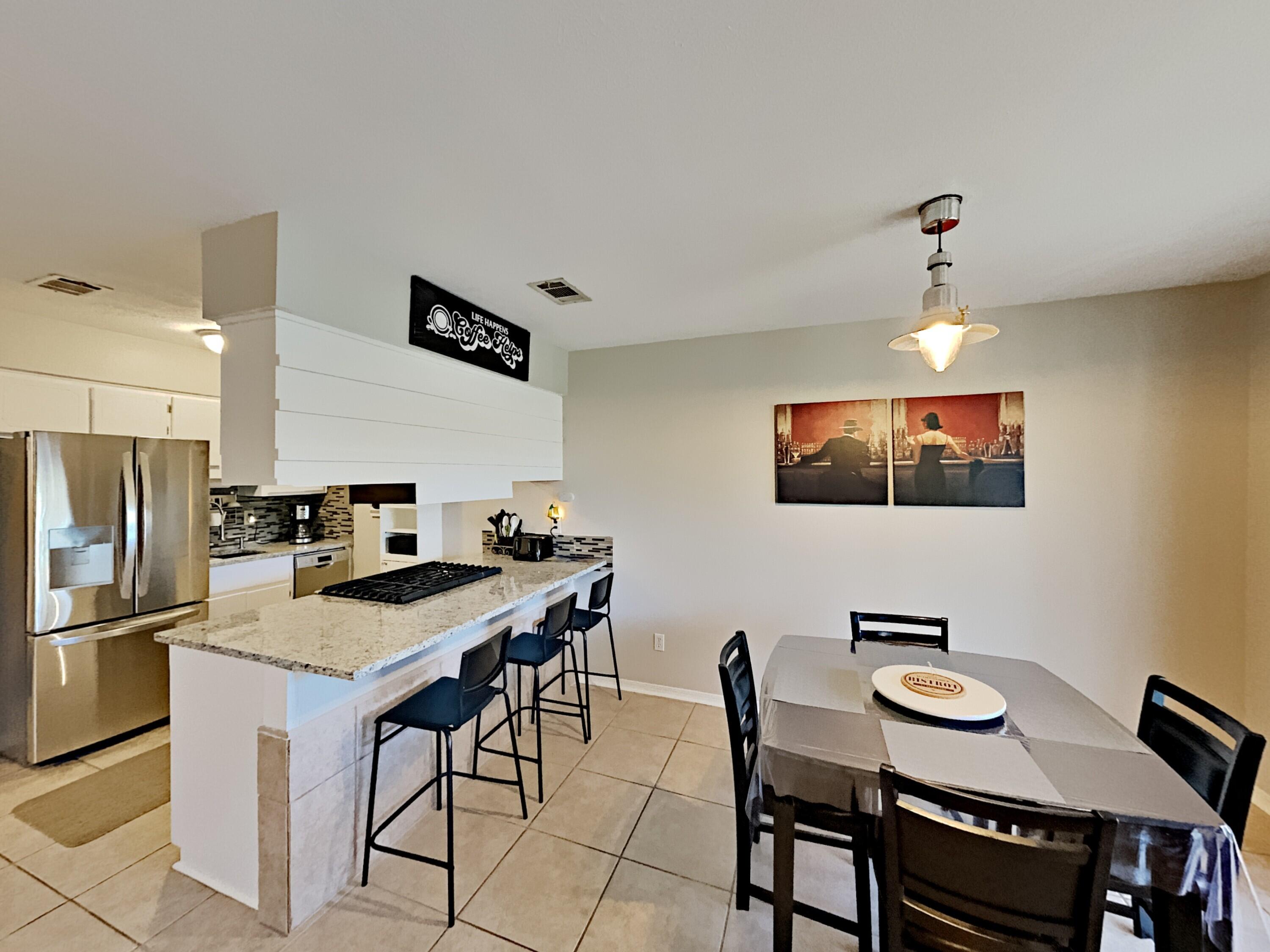 Rare find fully furnished, updated & rental ready 1 bedroom condo in the desired Gulf Highlands Beach Resort. Updates include: all new granite countertops, fully renovated bath, all new SS appliances, beautiful furniture and accessories etc. A short 5-6 min walk to the white sandy beaches. This home has so much rental potential with amazing ROI. HVAC, water heater and roof have been replaced in the past 4 years. One of the lowest HOA's in PCB with so many amenities that covers insurance, water & sewer, WIFI, cable, pest control, termite bond, exterior bldg maintenance & painting, trash pick up, ground keeping, gated community, property patrol, 11 pools(5 heated) tennis courts, mini golf, ocean front beach house/cafe, shuffleboards, exercise room, playground etc. This is the ONE!