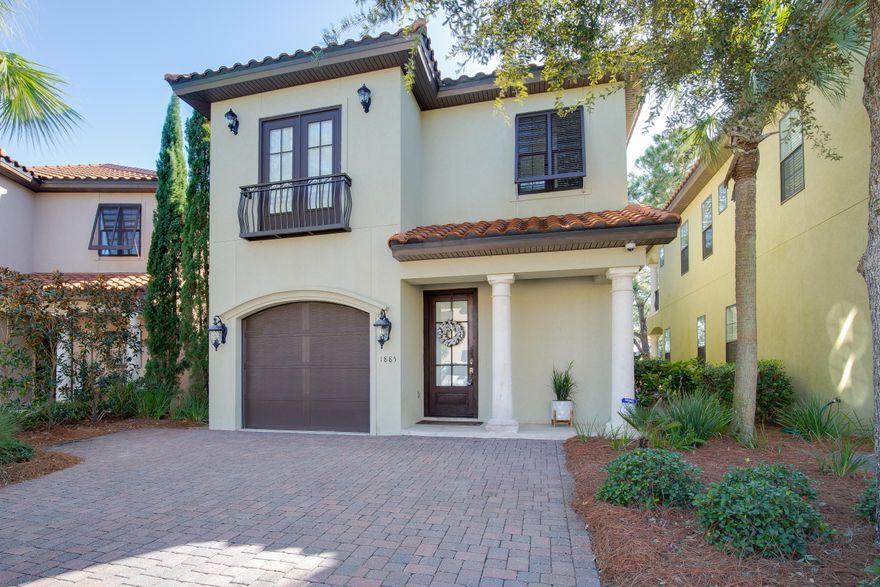 This beautiful home  in the popular community of Villa Lago in Sandestin has never been rented. This beautifully decorated  home has been well maintained. It is a four bedroom, four bath home that is Nestled against the Baytowne Golf Course and Lake, this stylish home sits on one of the premier lots in Villa Lago. The open floor plan flows beautifully providing an abundance of light with plenty of space for entertaining, the  kitchen features custom white cabinetry, stainless steel appliances and granite countertops. The first floor also features a king bedroom and bathroom, the second floor has hardwood flooring, two over sized guest bedrooms and bathrooms.