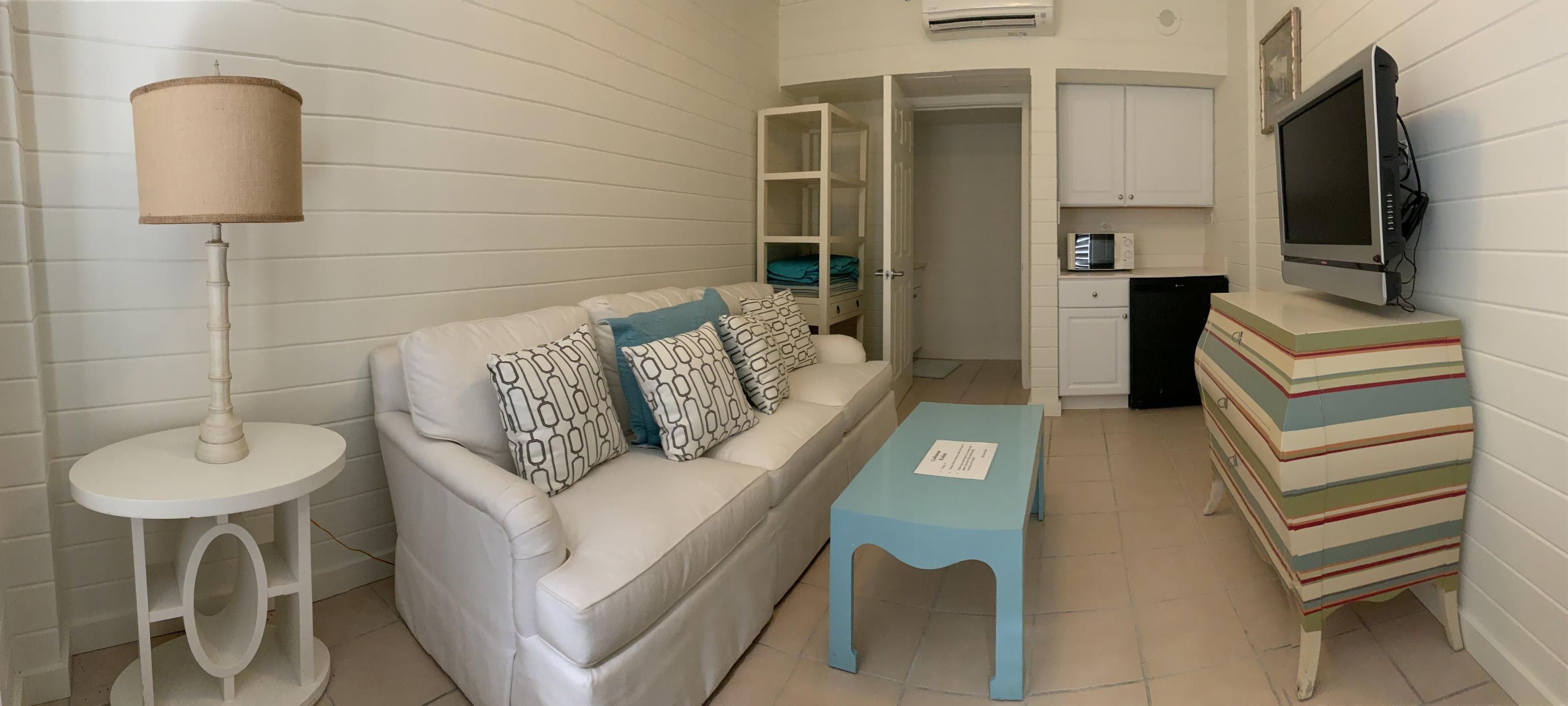 Private poolside retreat in St. Croix at Silver Shells is the perfect escape to read a good book, take a nap, or grab lunch all without having to load up all your beach or pool supplies to head back up to your condo. Great for beach or pool entertaining. This 200-sqft cabana has a premier location right in front of the lagoon pool. Cabana includes a kitchenette with under counter refrigerator, cable TV, and half bath. Sold fully furnished. Available to any Silver Shells unit owner.