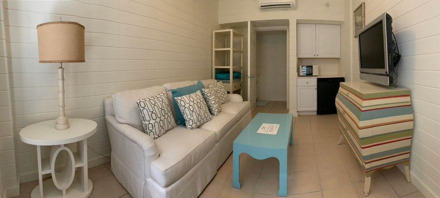 Private poolside retreat in St. Croix at Silver Shells is the perfect escape to read a good book, take a nap, or grab lunch  all without having to load up all your beach or pool supplies to head back up to your condo. Great for beach or pool entertaining. This 200-sqft cabana has a premier location right in front of the lagoon pool. Cabana includes a kitchenette with under counter refrigerator, cable TV, and half bath. Sold fully furnished. Available to any Silver Shells unit owner.