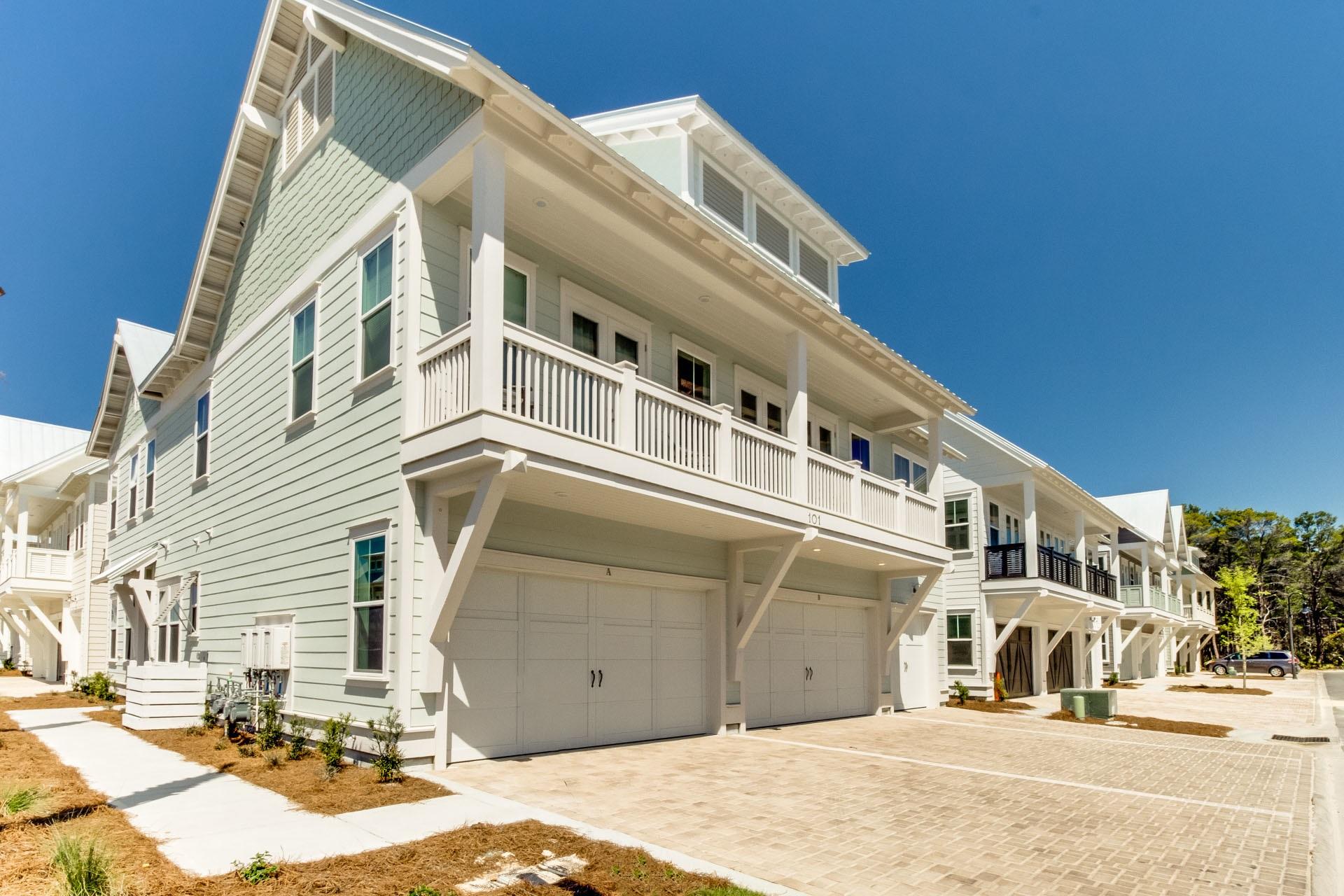 Prominence the hottest community on 30a!! The Aruba Floor plan is uniquely designed with a one car garage attached. This incredible townhome features a vast open floor plan with six windows lining the living space, that opens to the large covered porch. The Gourmet kitchen includes stainless steel appliances, Granite counter tops, and several upgrades throughout. Crown molding and tray ceilings can be seen throughout the entire townhome. The master and guest bedrooms will be found on either side of the home. The master bathroom includes granite counter tops, dual vanity sink in Master, large walk-in closet, and a frameless glass shower. Residents will enjoy easy access to resort style pools, fitness area and private shuttle service to the beaches of 30A. Across from The Hu