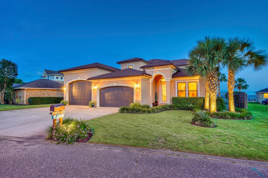 AMAZING WATERFRONT 2016 Custom Home with 4 Bedrooms, 2.5 Bathrooms, Office, Loft Area, and Bonus Room. Huge .61 Acre Sound Front Lot with 115 Feet of Prime Santa Rosa Sound Water Frontage, Boasting 3126 Sq Ft of Heated & Cooled Living Space and a Total Space Under the Roof of 5568 Sq Ft! This Incredible Home is Equipped with a 3 Car Garage AND an Almost 1K Sq Ft RV/Boat Garage with 16 Ft Ceilings AND is Located in FLOOD ZONE X, AND has a Whole Home Generator! Relax in the Back Yard Oasis Outfitted with a Large In-Ground GUNITE Pool, Deck, and Fountain, Ample Yard Space, and Jawdropping Water Views. Ever Dreamed of Having Everything you Want in a Home AND be on the Water? THIS IS IT! Upon Entering this Gorgeous and Immaculately Maintained Home, Notice the Fine Details Throughout.. More...