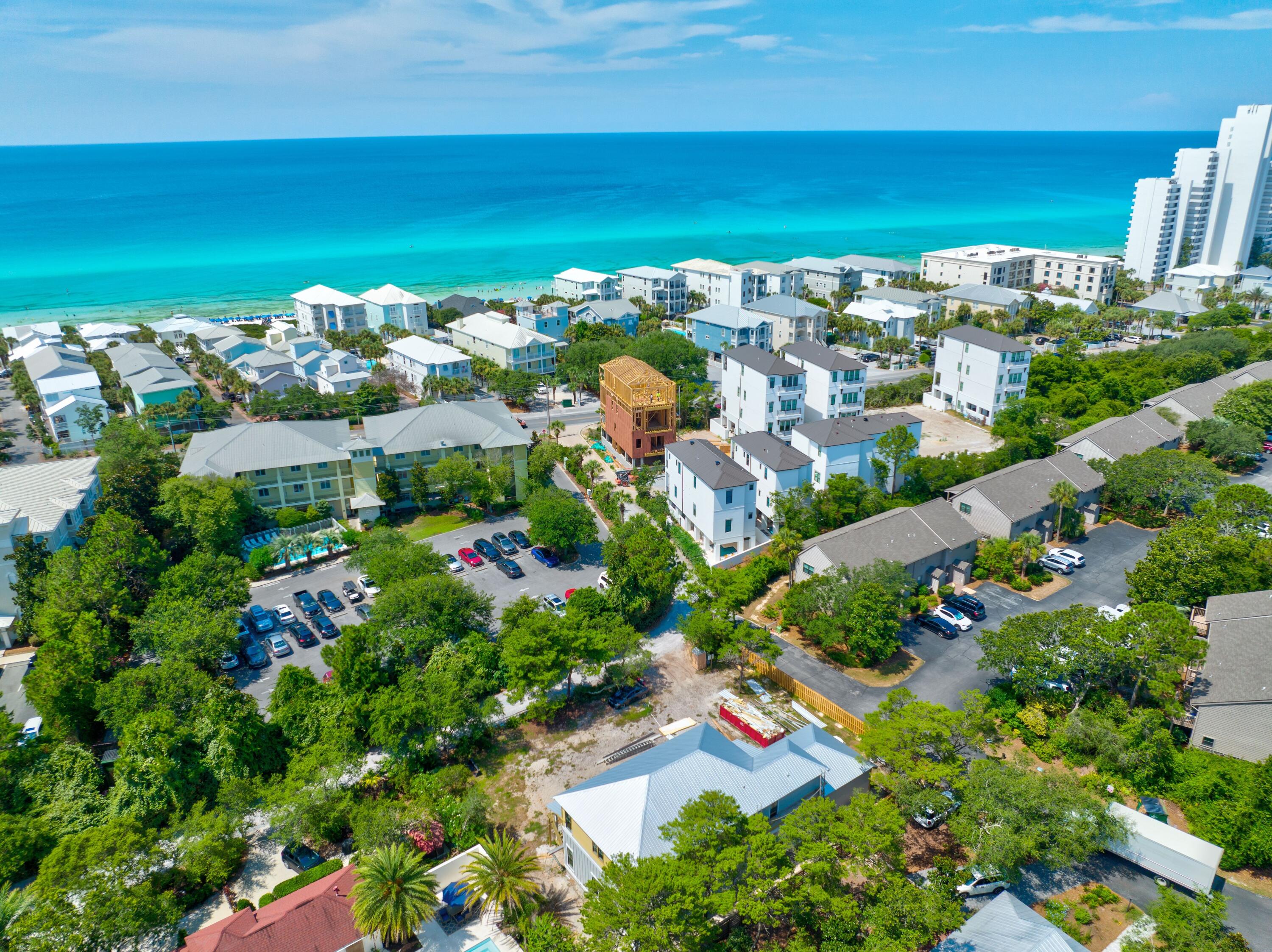 This new home to be completed in November offers a peaceful and tranquil setting, but convenient to all 30a has to offer. Tucked away in Seagrove area it is just a short stroll to restaurants and shopping as well as the beach. This 6 bedroom 51/2 bath home has a 1st and 2nd floor master , heated swimming pool and 2 car garage. Bosch appliances with gas stove will be in the large kitchen along with custom cabinets ,quartz counter tops, and a oversized pantry. Home was engineered for 150 + mph wind and has impact resistant windows and glass doors. Home will have custom trim package, tankless hot water, marble in bath, close cell insulation in the attic, and interior walls will be pine wood except for the bedrooms.
