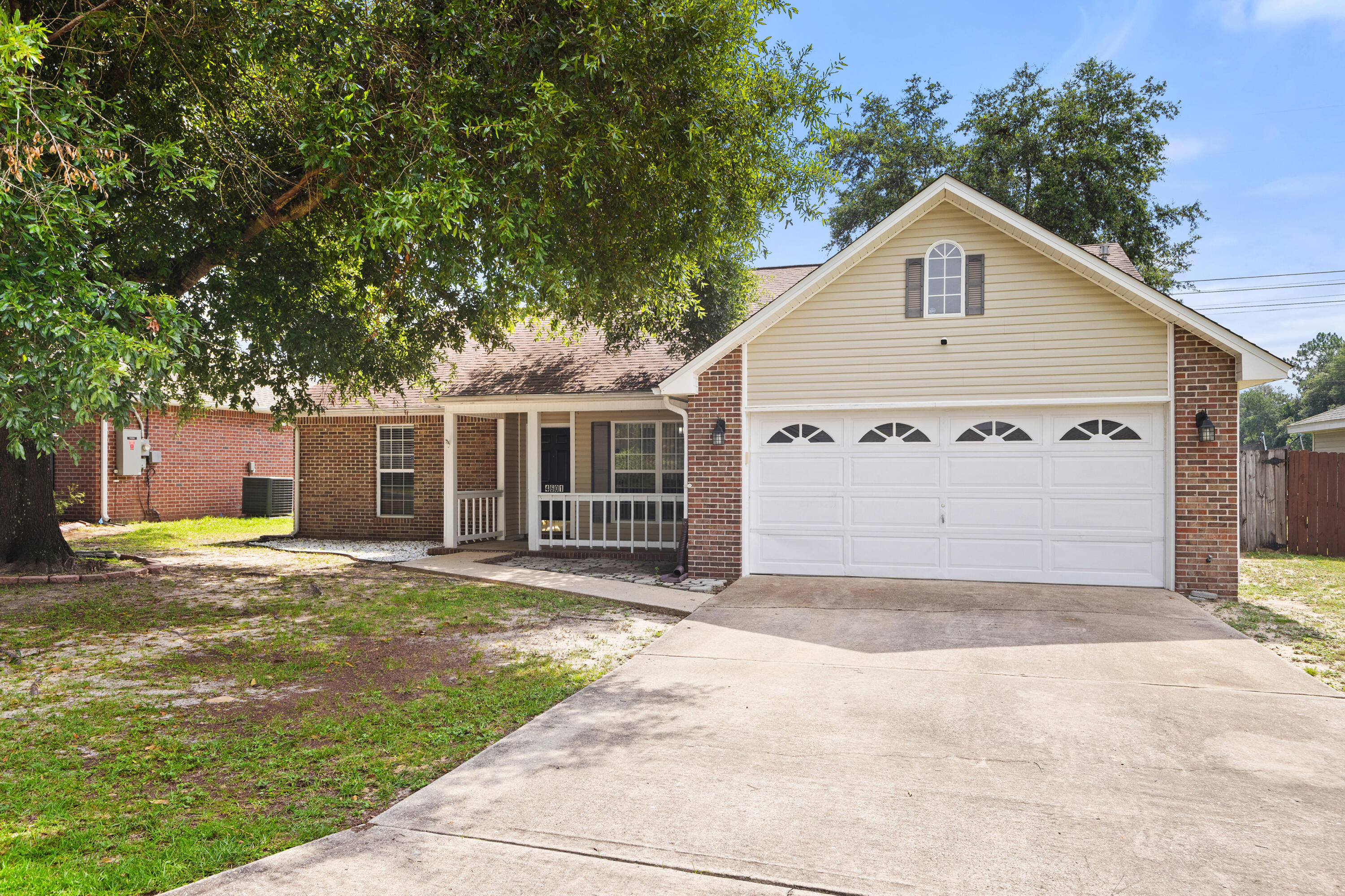 Well-maintained 3 bed, 2 bath home south of I-10 in one of the first Crestview neighborhoods. Located in a quiet, low-traffic community, this home sits on a large fenced lot with no rear neighbors, offering privacy and natural trees. Features include tall ceilings, a fireplace, split floor plan, and fresh interior paint. The kitchen offers stainless steel appliances, a pantry, island, plus breakfast nook and formal dining. The primary suite has a walk-in closet and updated bath with a glass-enclosed walk-in shower. Updates: flooring (2021 & 2024), new fridge & stove, and a wired security system. Conveniently located near Eglin AFB, 7th Special Forces Group, and Duke Air Field.