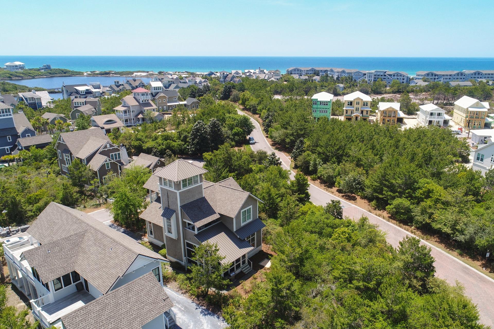 Just remodeled, an exceptional value in WaterSound Beach! This 4 bedroom, 4 -1/2 bath home is situated just five tiers from the Gulf in The Bridges community. This home offers all the comfort of beach living with an open floor plan, hardwood floors throughout, and an abundance of windows to bring in the Florida sunshine. The living room, dining area, and kitchen are all conveniently located on the first level. The gourmet kitchen is complete with stainless steel appliances, Wolf range, granite countertops, and a built-in refrigerator. The first master suite and bath are located on the first level. Take the beautiful staircase to the second level to discover a second master suite and....