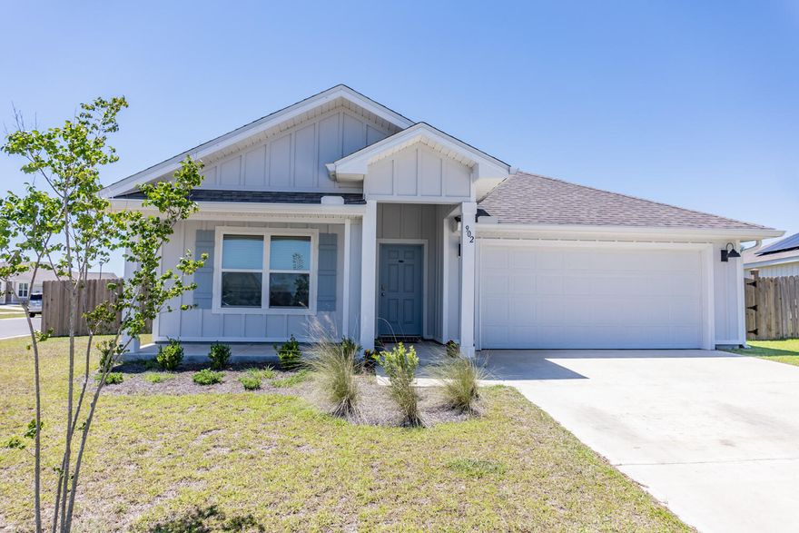 Available 6/3/2024...Larger breeds accepted and loved.  Corner lot has plenty of room with a privacy fenced back yard for entertaining your fur babies and/or friends.  Screened back porch for afternoon sunsets.  A new yard building for additional storage.  HUGE backyard and more.  ''The Cali'' boasts over 1830 square feet of living space with 4 bedrooms and 2 baths.  Open concept living and kitchen areas.  Large laundry room.  Walk in closets and pantry.  Kitchen island with granite and nice cabinets.  Upgraded ceiling fans for a more contemporary flare. No inside smoking or vaping.  Pets are welcome with a $400 non-refundable pet fee.  This is a must see for the EXTRAS.  Easy access to bases, beaches and shopping.  Community pool and playground.  Stay home and enjoy.