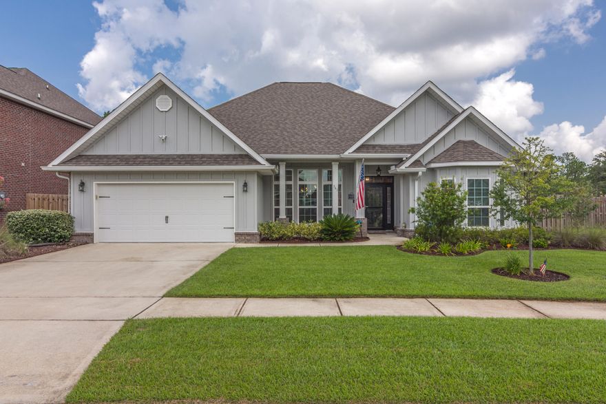 Don't miss your chance to own this one of a kind home that is peacefully overlooking one of Hammock Bay's ponds! This newer constructed home ( End of 2017) has been well kept and is in like-new condition. As you enter the home you will be greeted with an open floor plan which also features a den/office space to your immediate right. The dining area to the left, boasts large windows overlooking the front of the home allowing for ample natural lighting. The dining area also features wide casings which enter into the open concept of the living area and kitchen. The home features a split bedroom floor plan with 2 of the bedrooms to the right side of the property & the master bedroom off of the kitchen on the backside of the home.