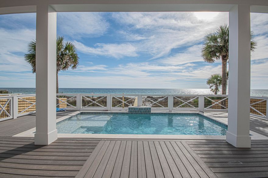 Majestic Gulf front home with heated saltwater pool and no HOA. Short-term rentals allowed. Home features 8 bedrooms, 2 bunk rooms and sleeps 30. First floor has 12 foot ceilings with expansive Gulf views, full custom kitchen with quartz tops and Thor appliances. Second and third floor have Gulf front bedrooms with awesome views. From the 2nd and 3rd floors, take the elevator to the first floor and find yourself pool side next to the Gulf of Mexico. With rental projections exceeding $550k annually, this home is a must see! Additional photos coming soon.